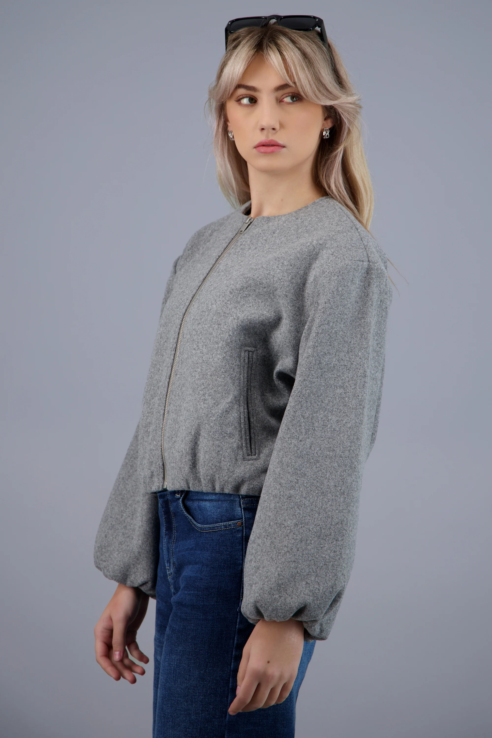 Chamarra bomber fruncida - Image 4