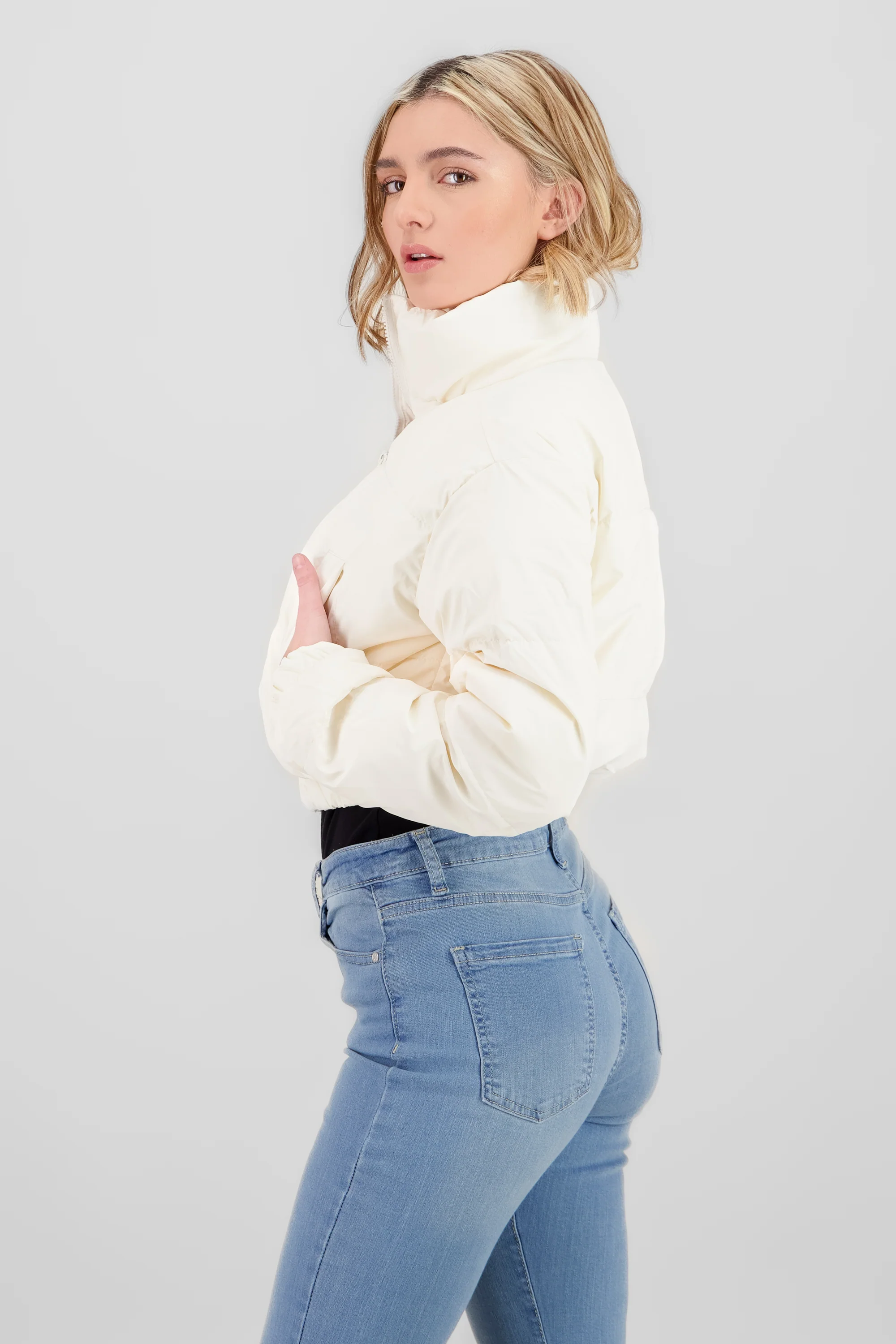 Chamarra corta efecto puffer - Image 3
