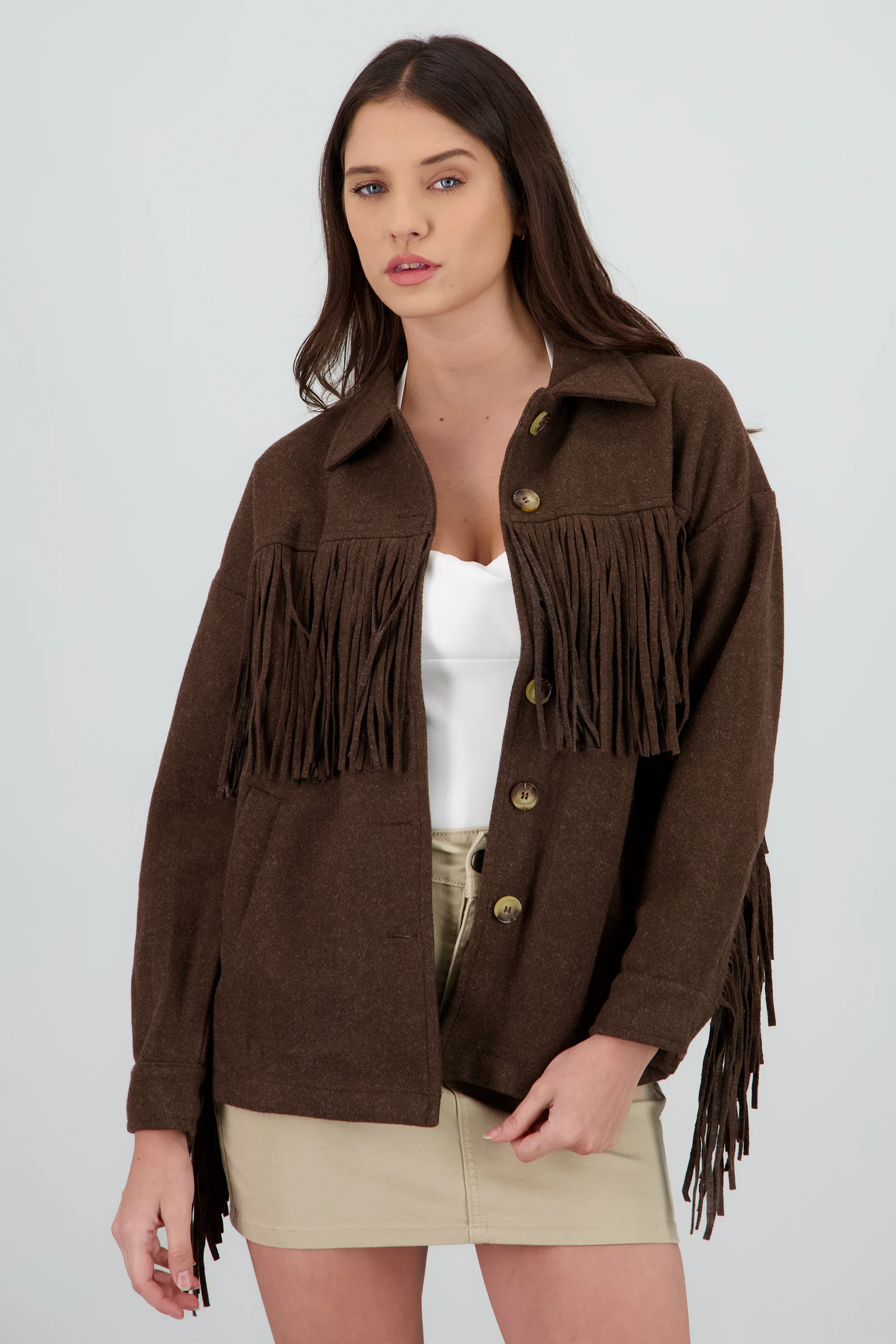 CHAMARRA DETALLE FRINGE - Image 2