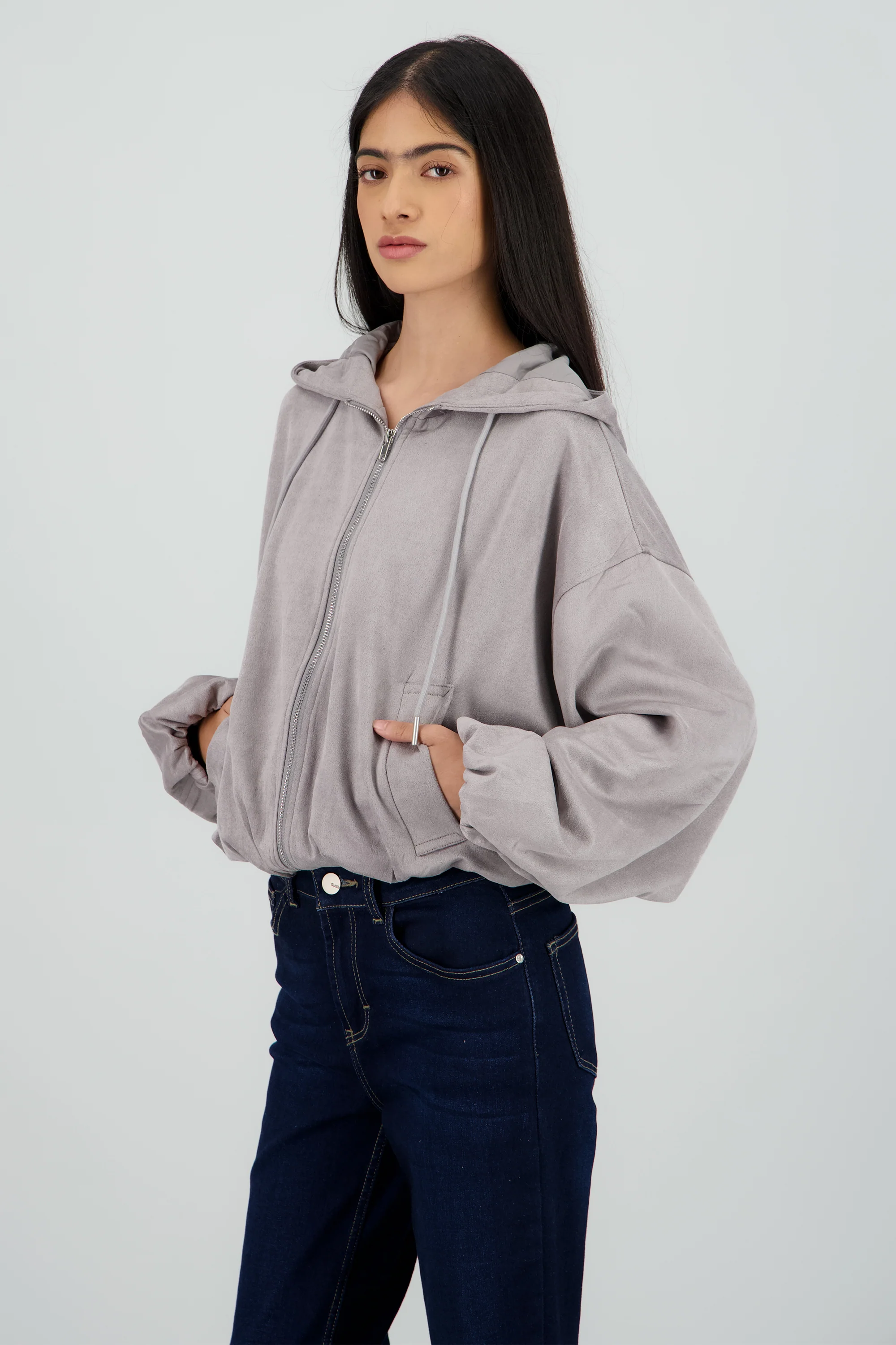 Chamarra suede cierre - Image 3