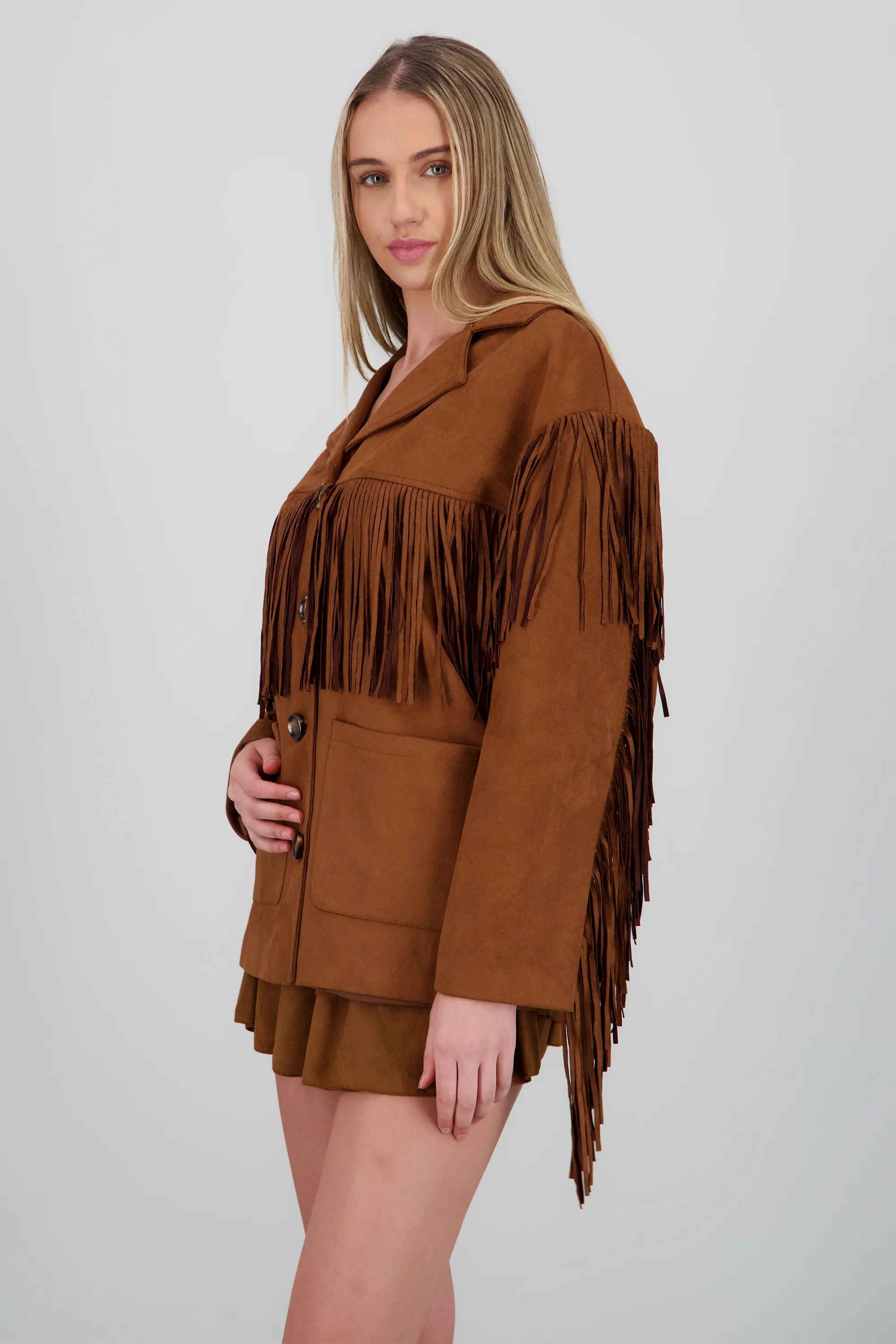 Chamarra suede de flecos - Image 3