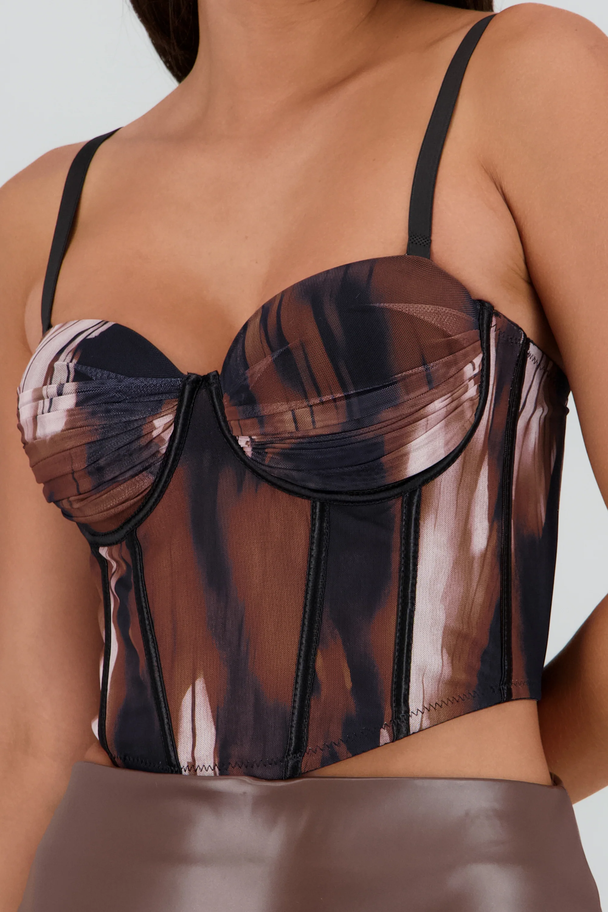 Corset corto estampado animal print - Image 5