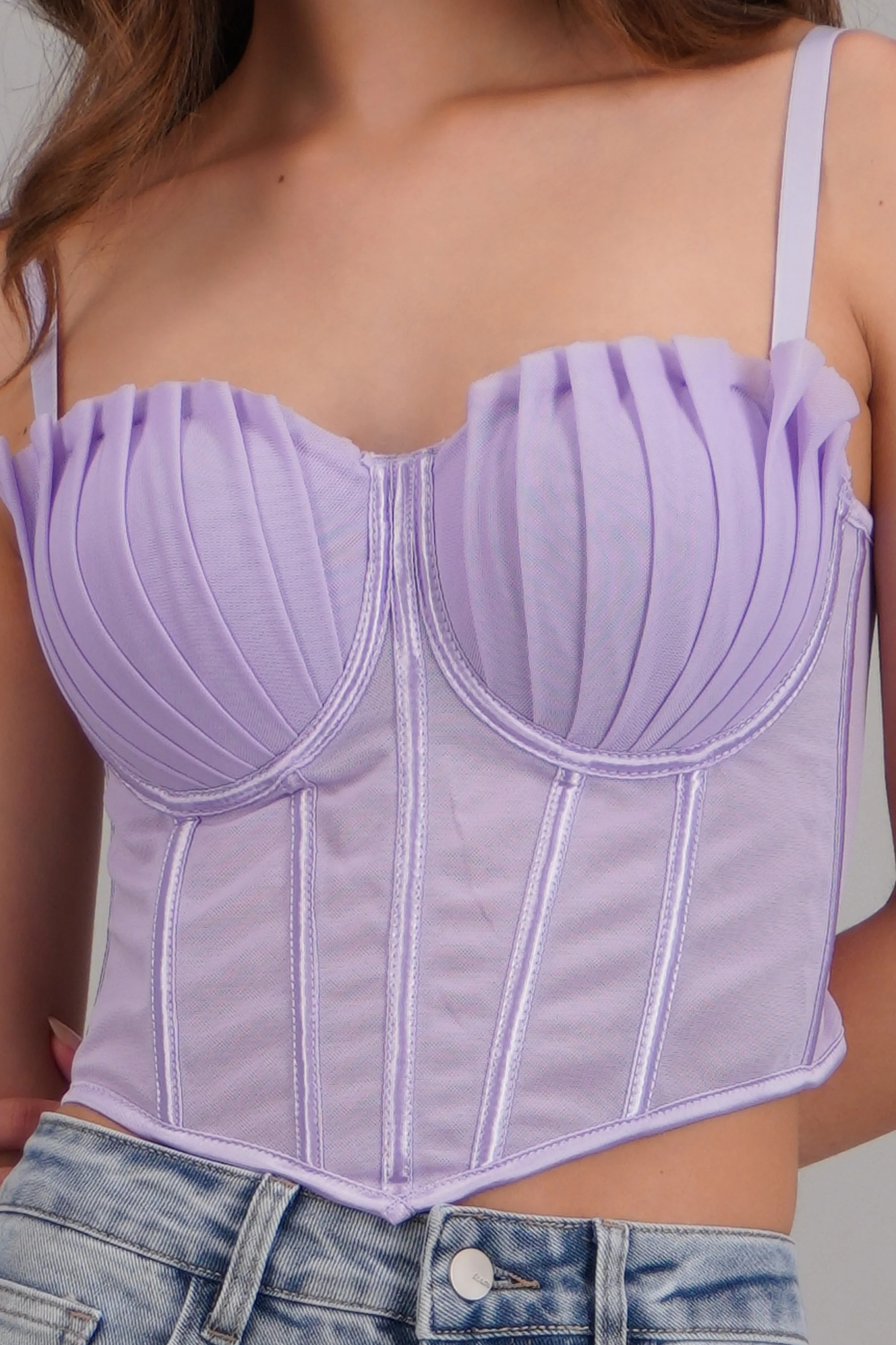 Corset varillas det plisado copas - Image 5