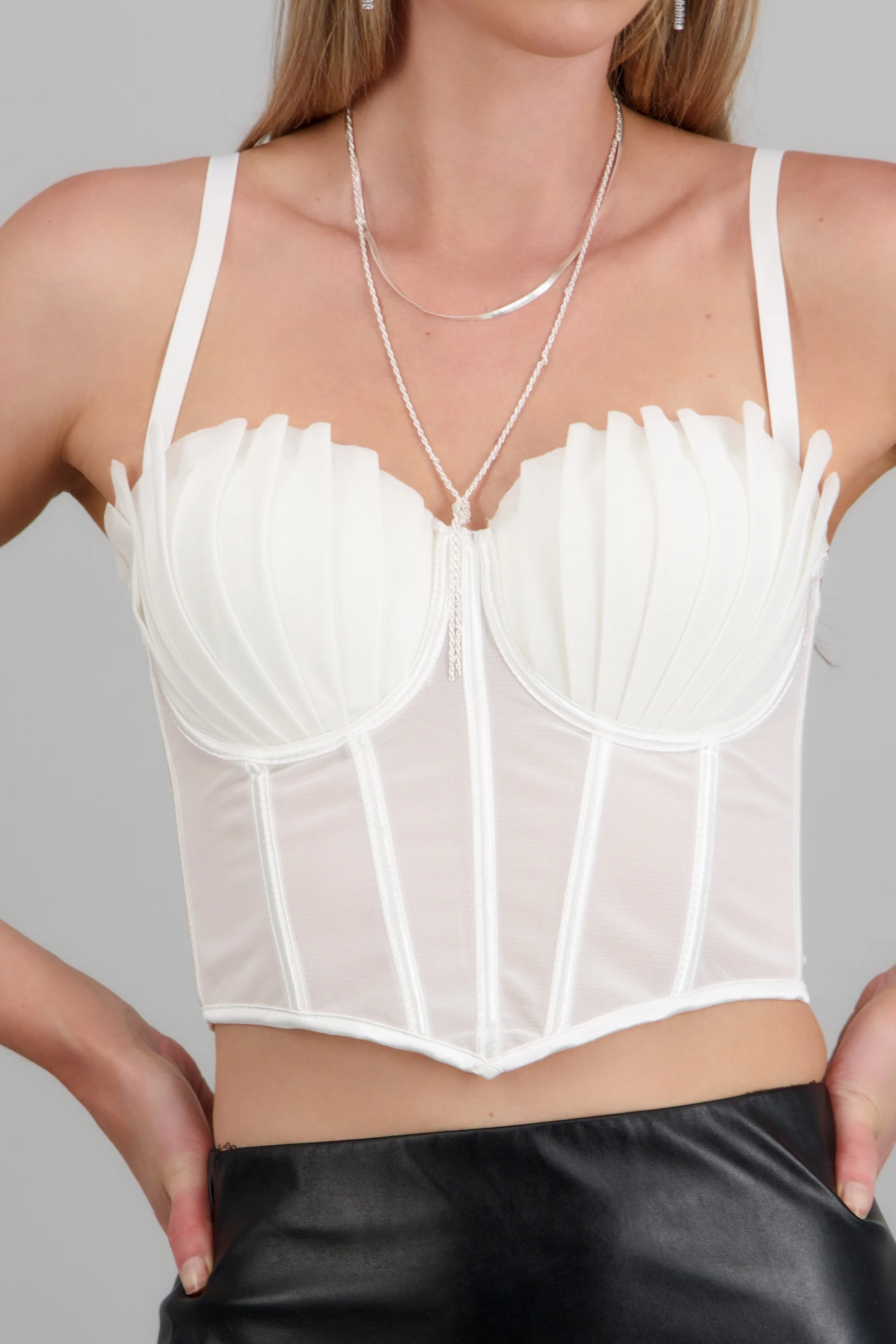 Corset varillas det plisado copas - Image 2