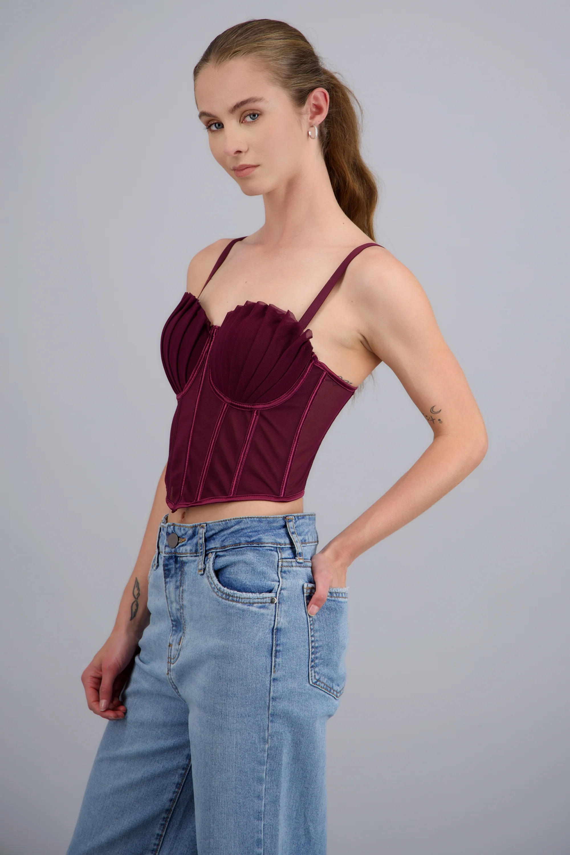 Corset varillas det plisado copas - Image 3