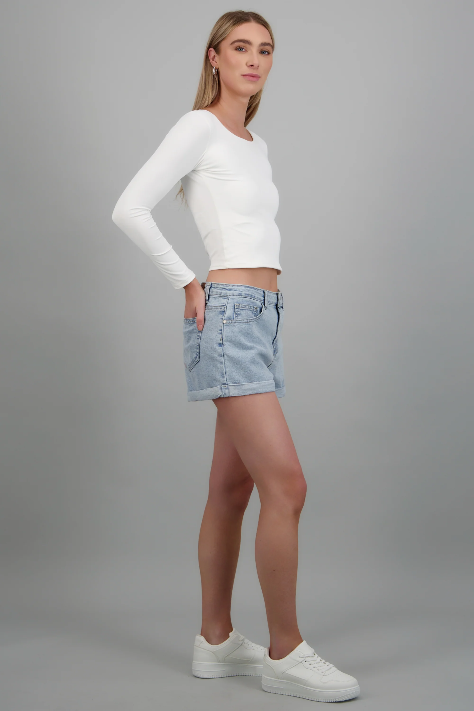 Denim short dobladillo - Image 2