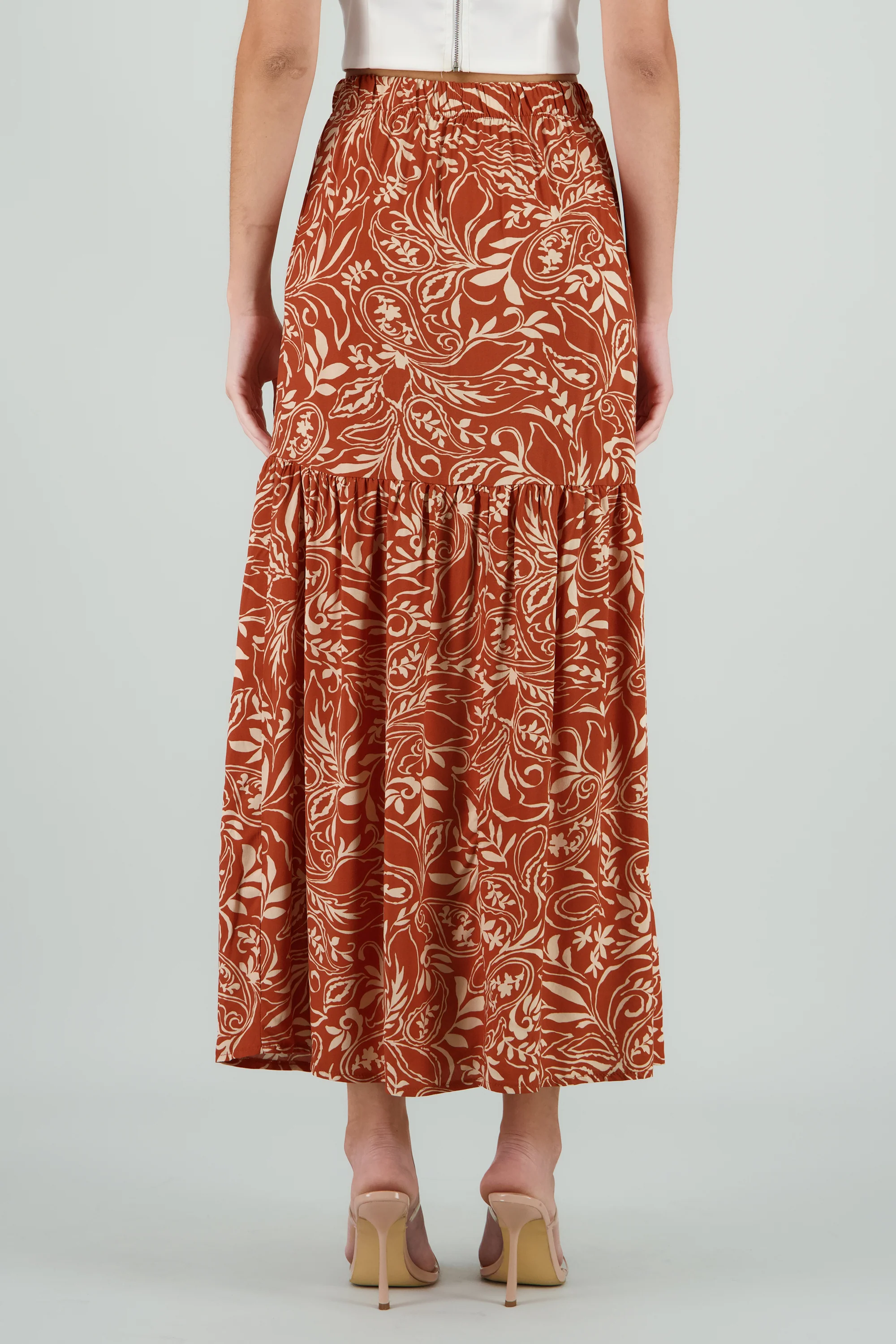 Falda amplio estampado tropical - Image 4