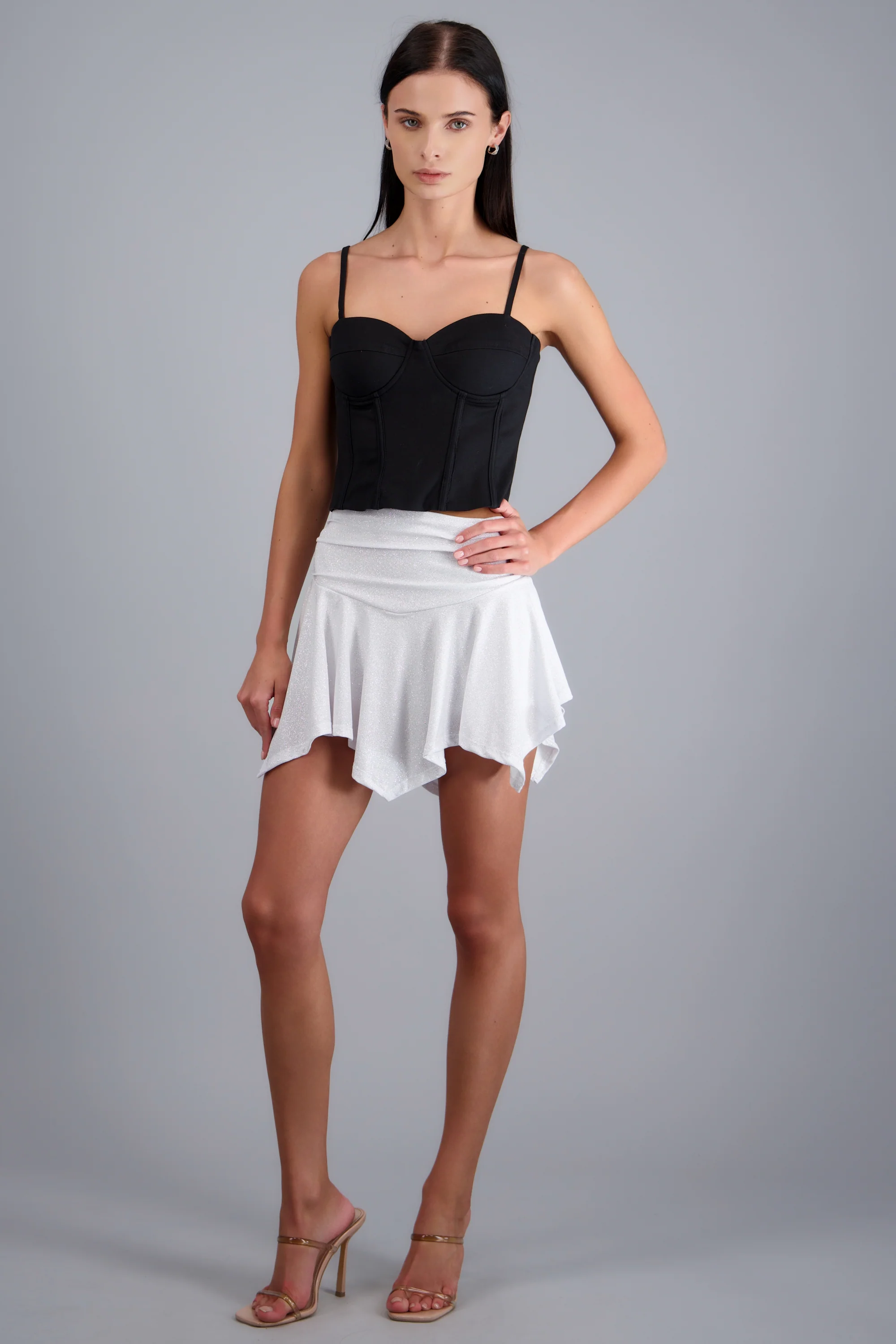 Falda asimétrica brillos - Image 3