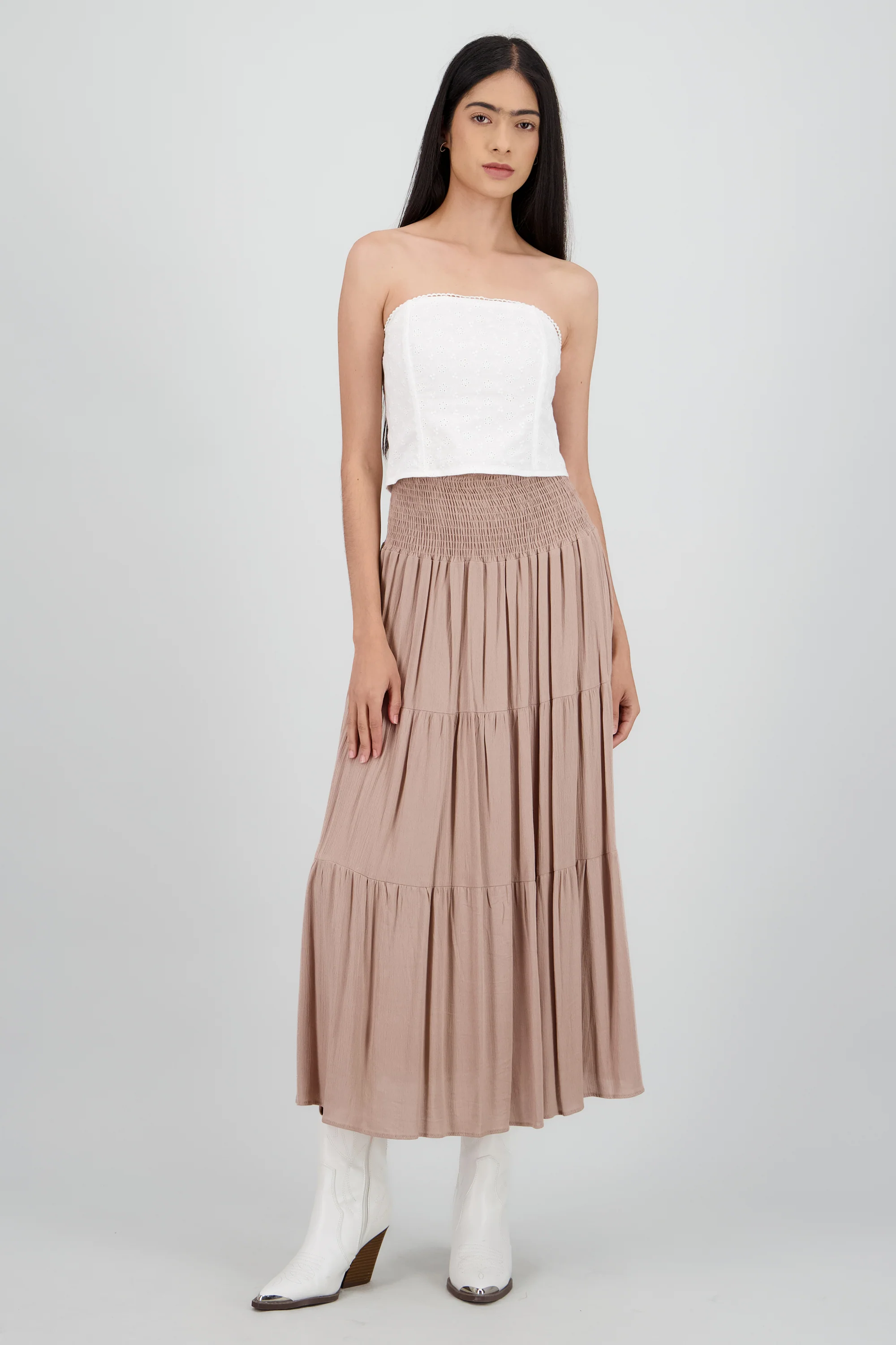Falda cintura smock