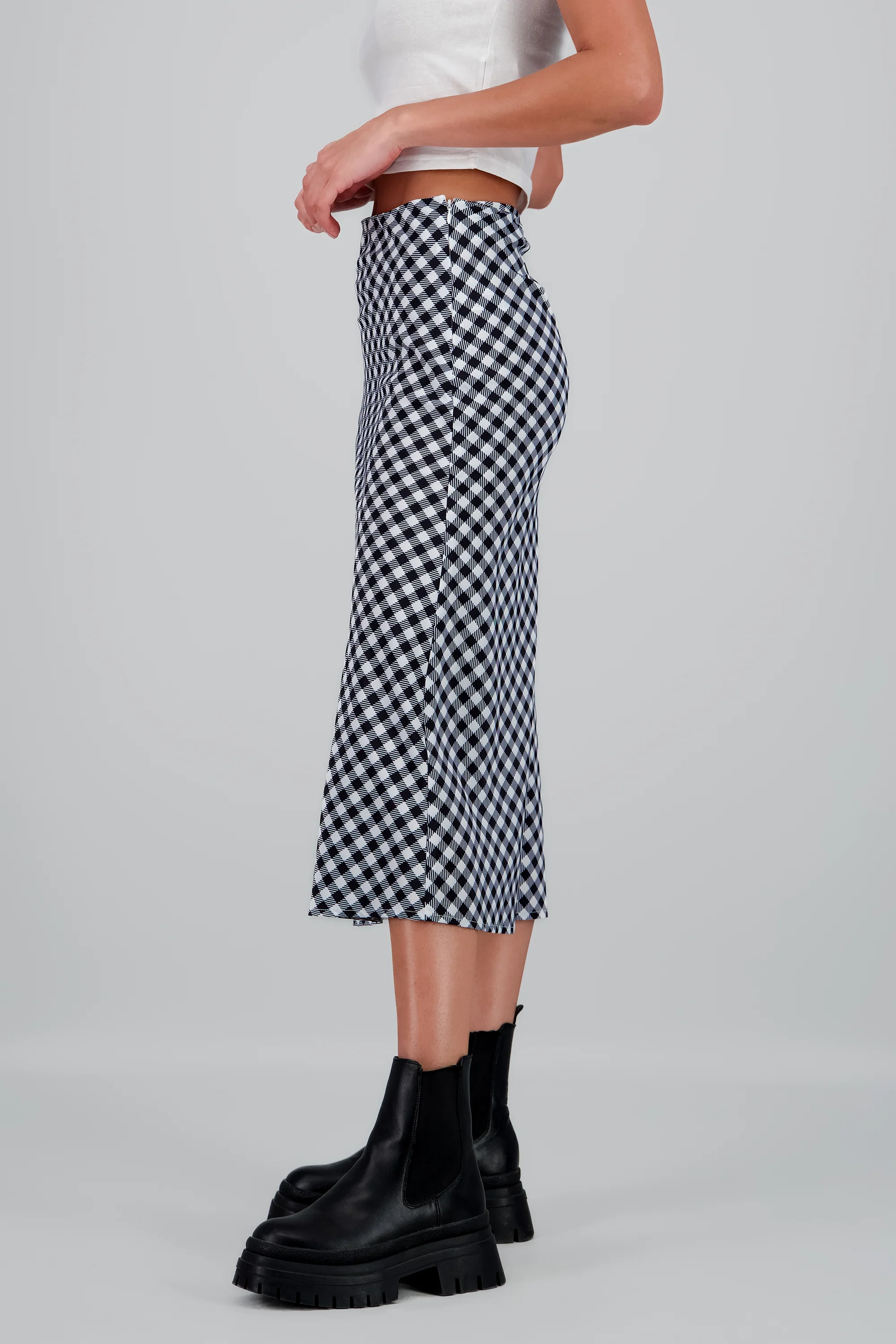 Falda cuadros midi - Image 3
