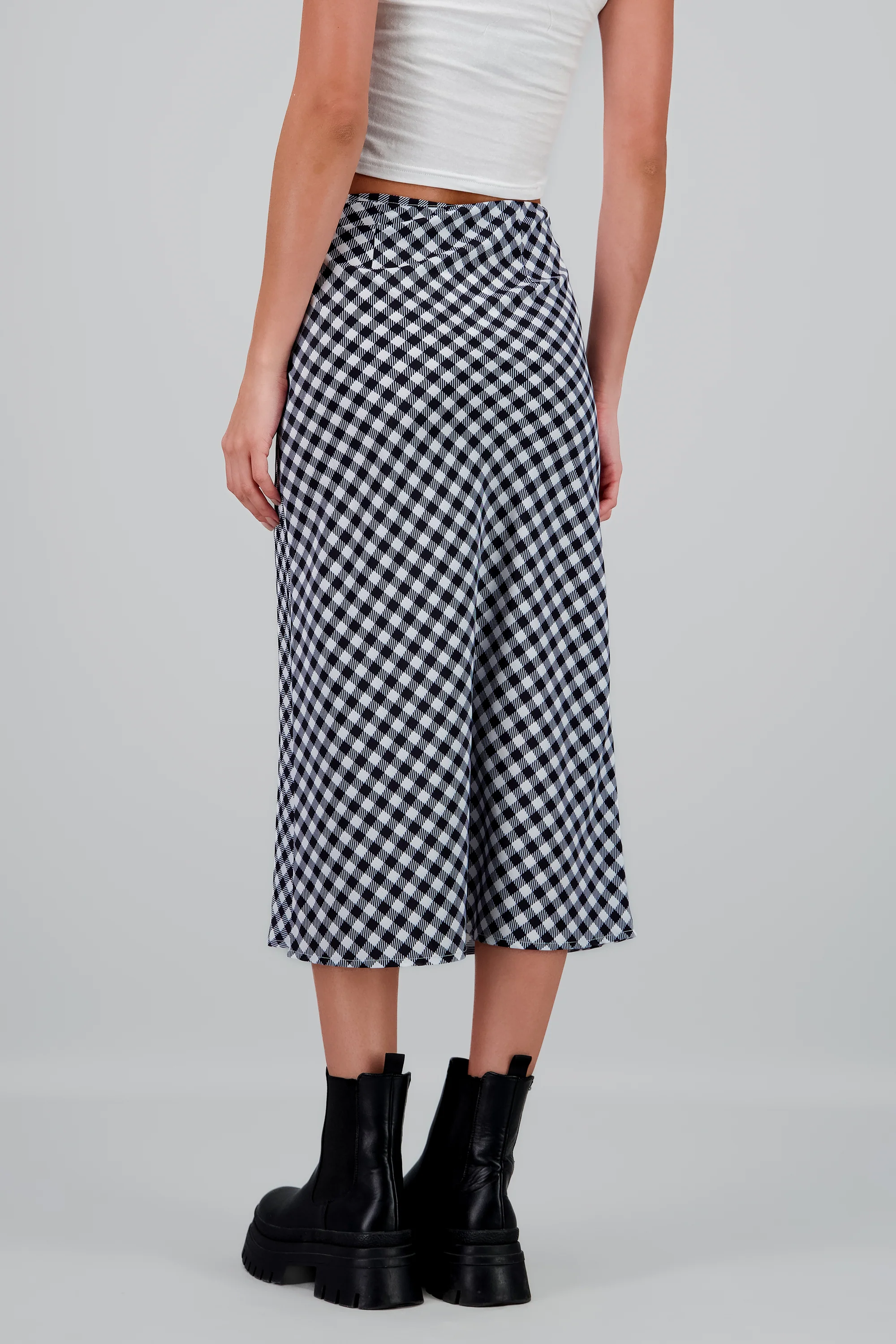 Falda cuadros midi - Image 4