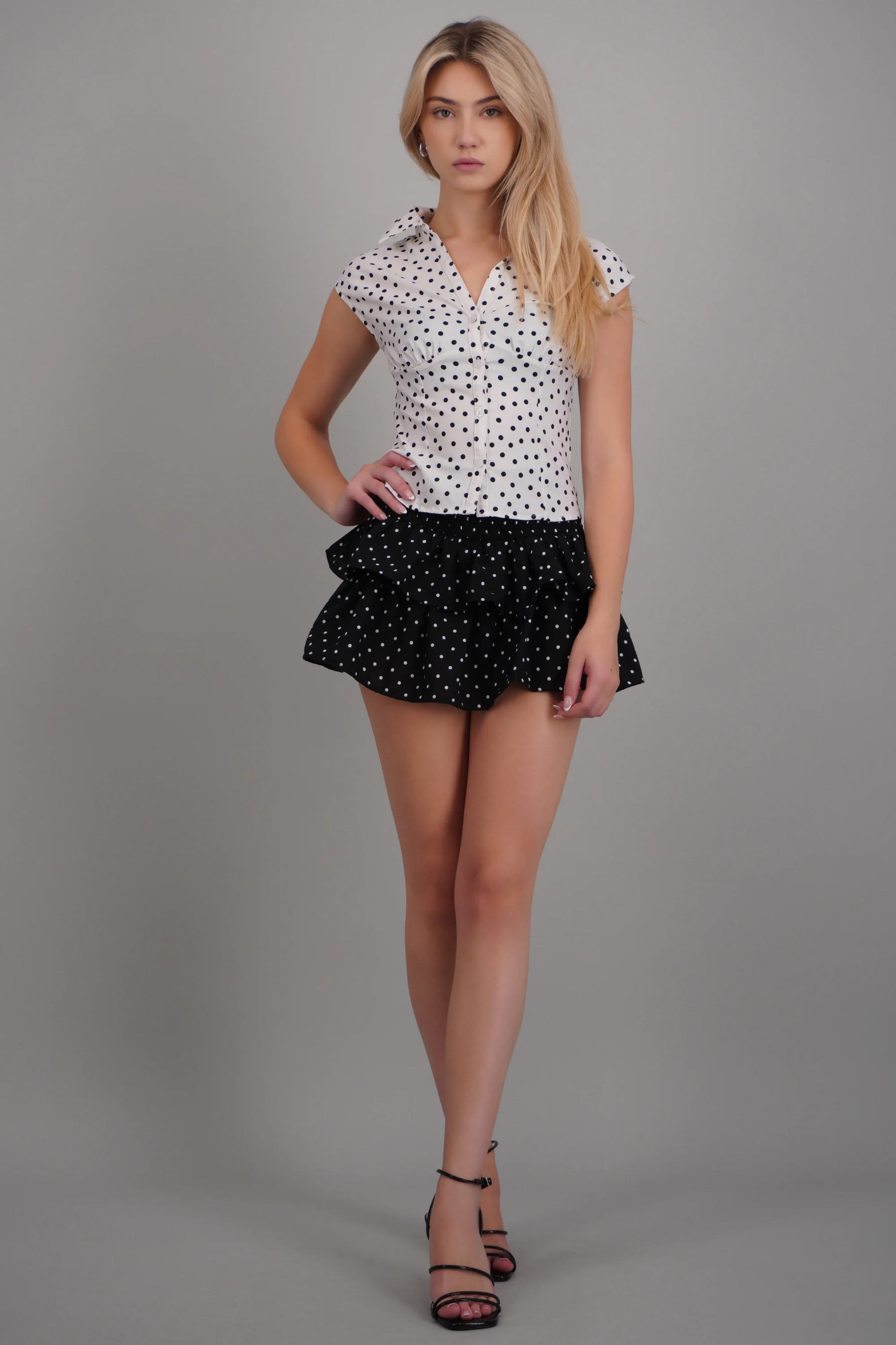 Falda doble olán polka dots - Image 2