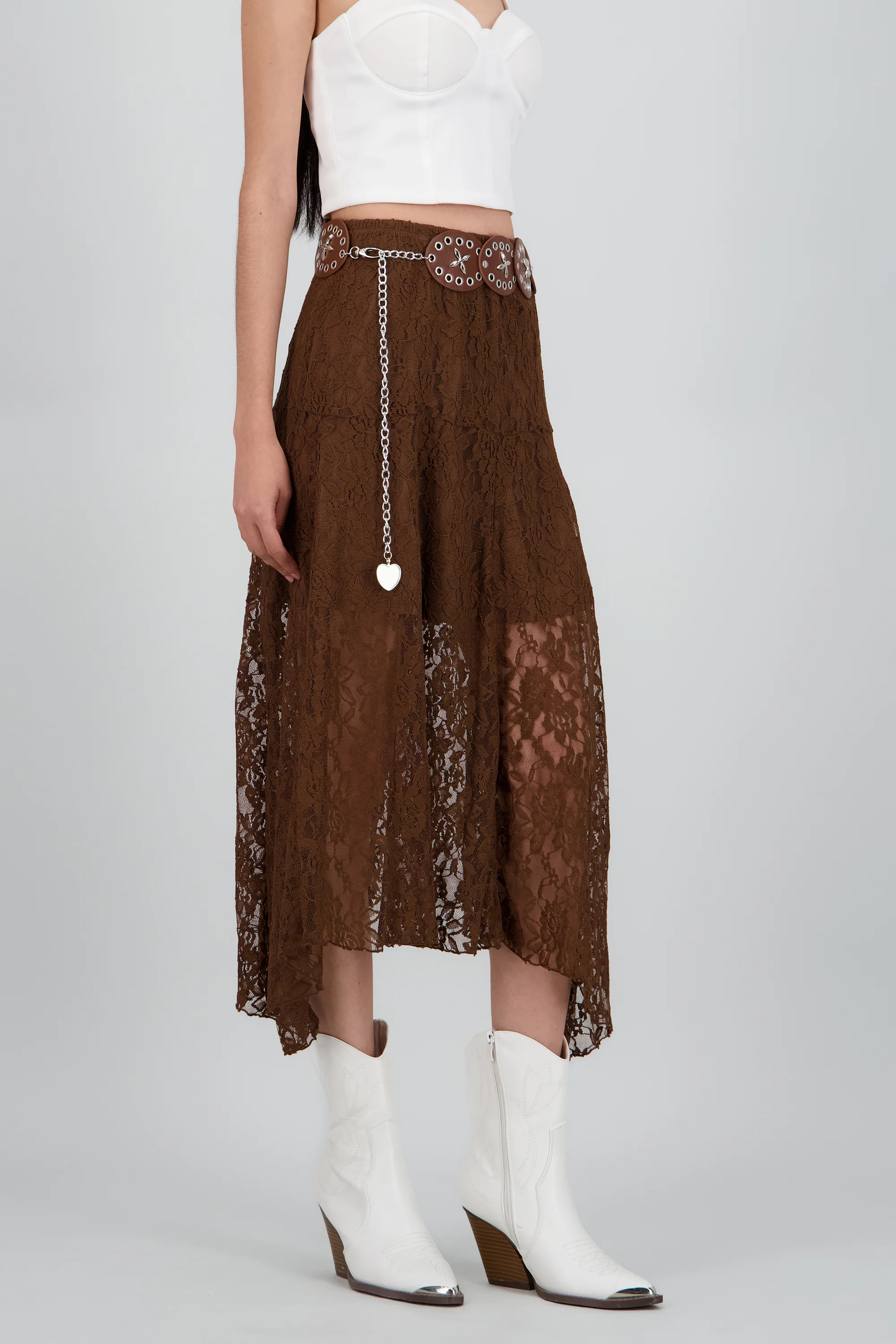 Falda encaje con cinturon boho - Image 3