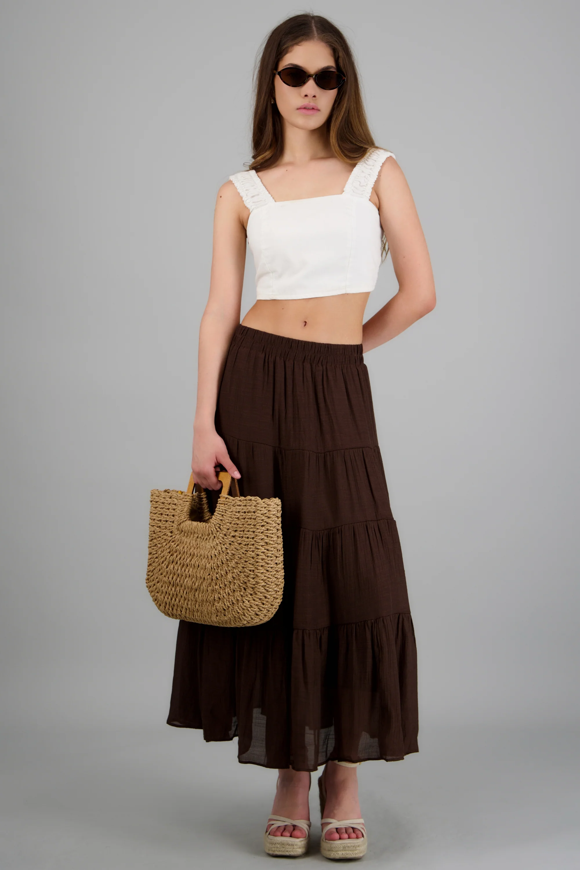 Falda larga de niveles - Image 4