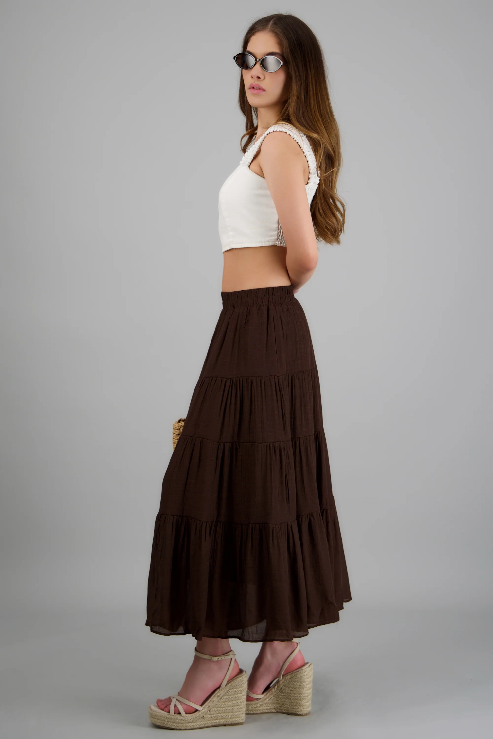 Falda larga de niveles - Image 5