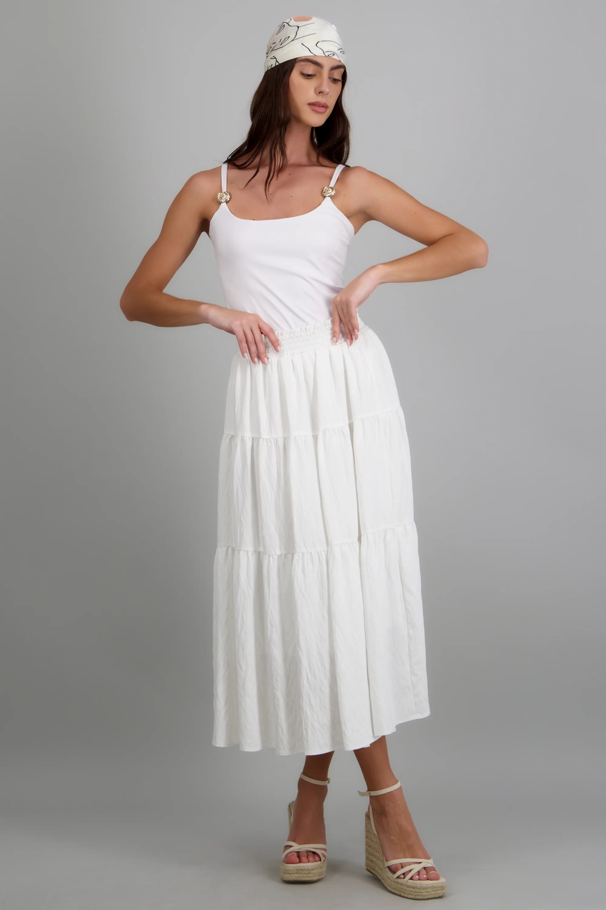 Falda maxi detalle pretina - Image 3