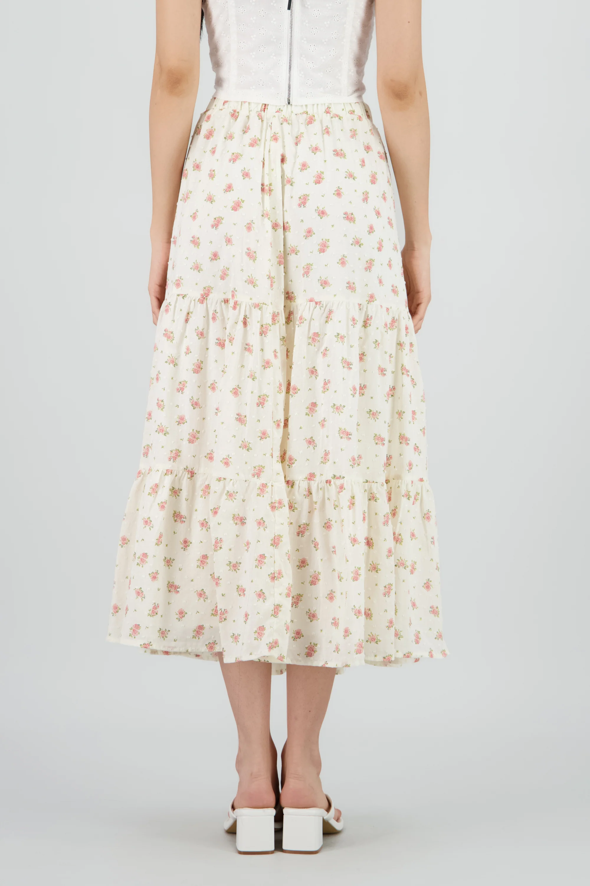 Falda maxi flores y puntos - Image 3