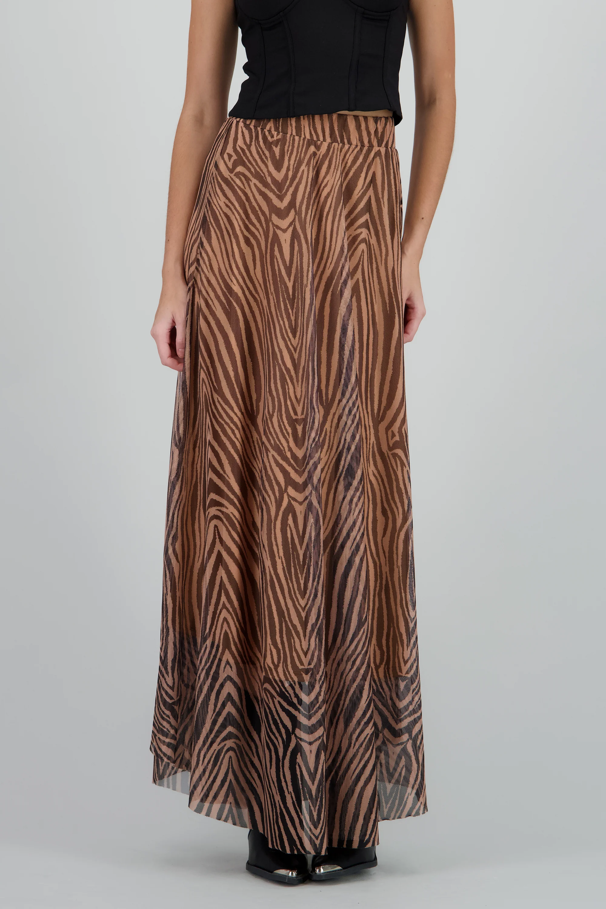 Falda maxi lisa amplia - Image 2