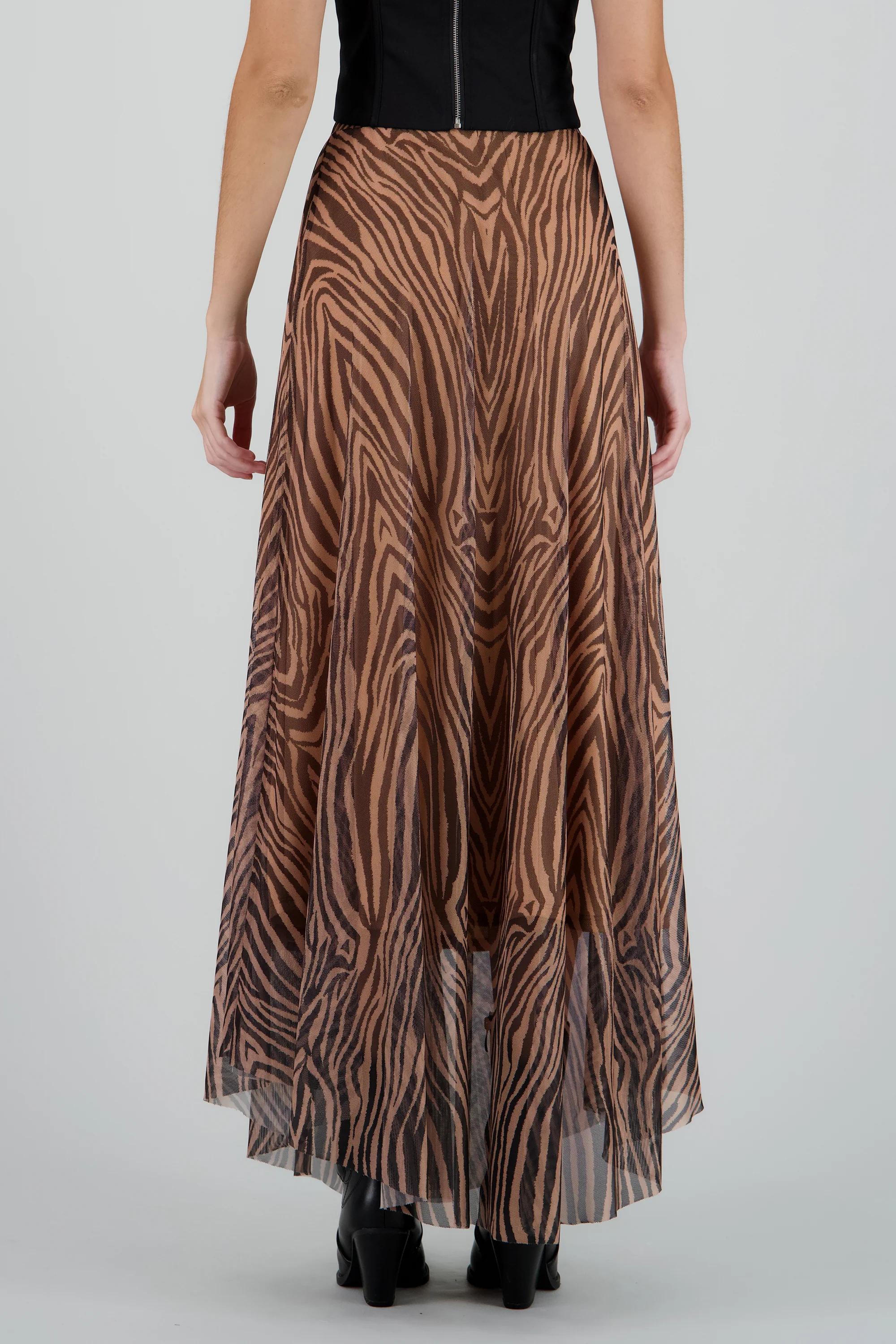 Falda maxi lisa amplia - Image 4
