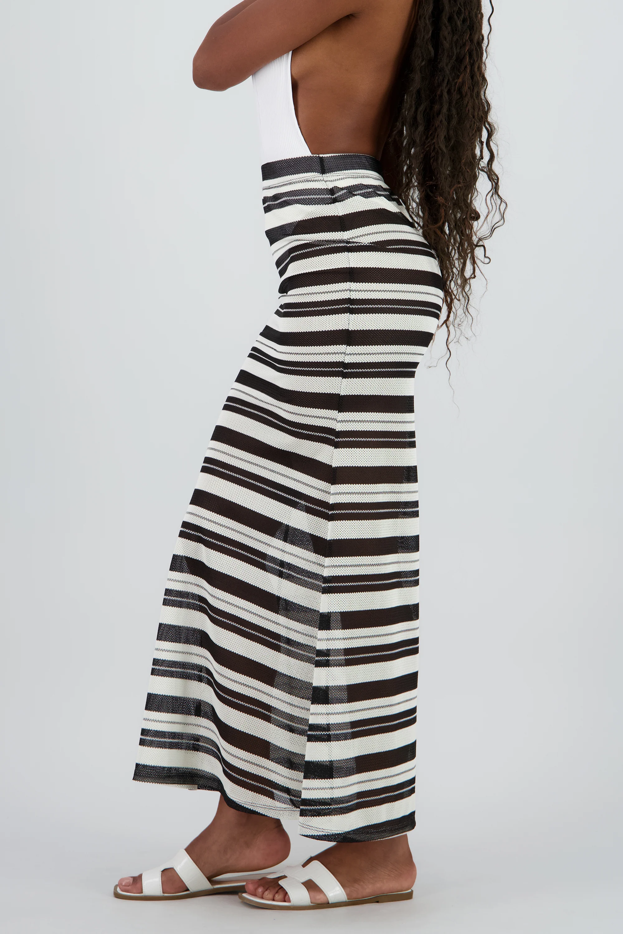 Falda maxi red ligera rayas - Image 3