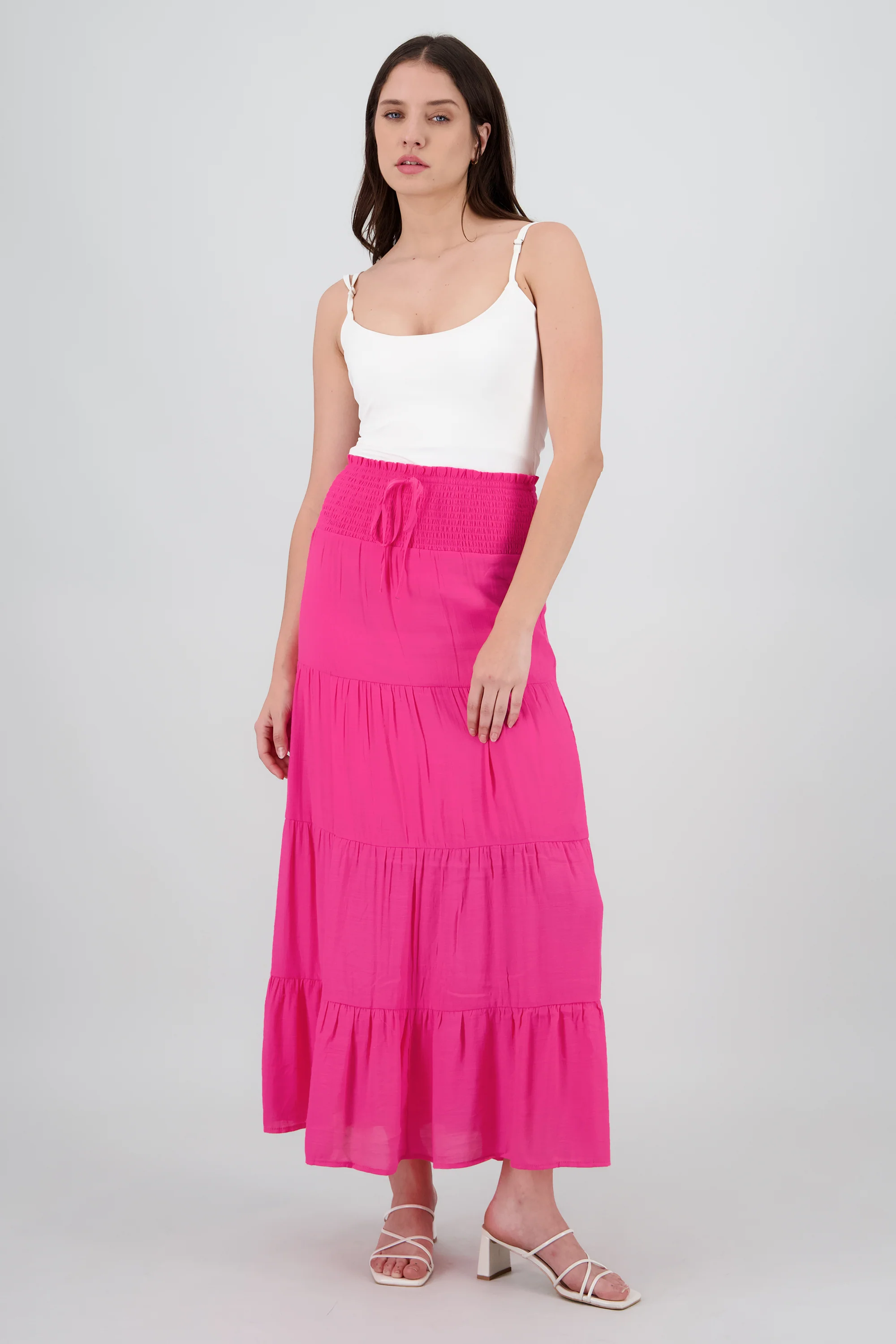 Falda maxi smock
