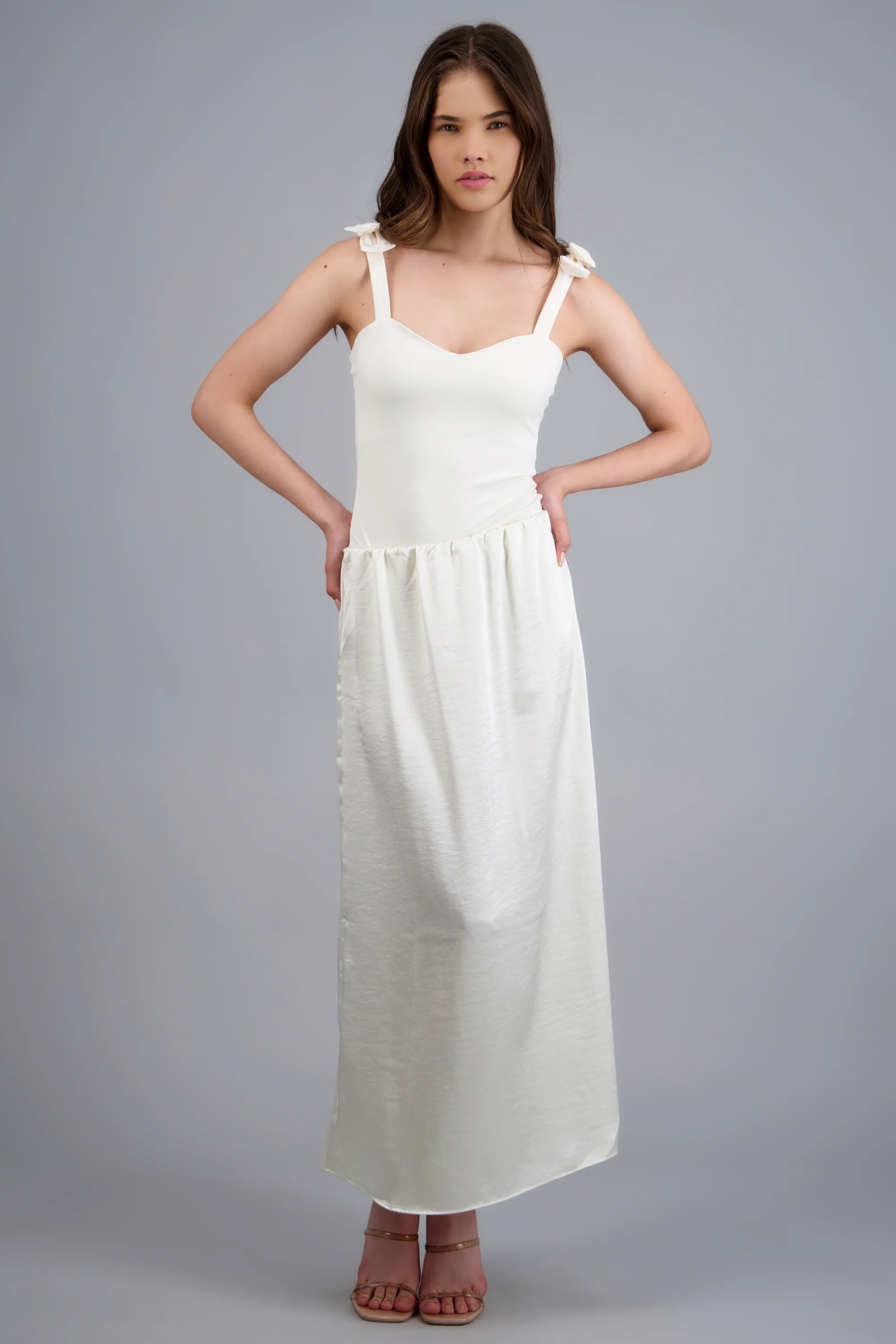Falda midi satinada - Image 2