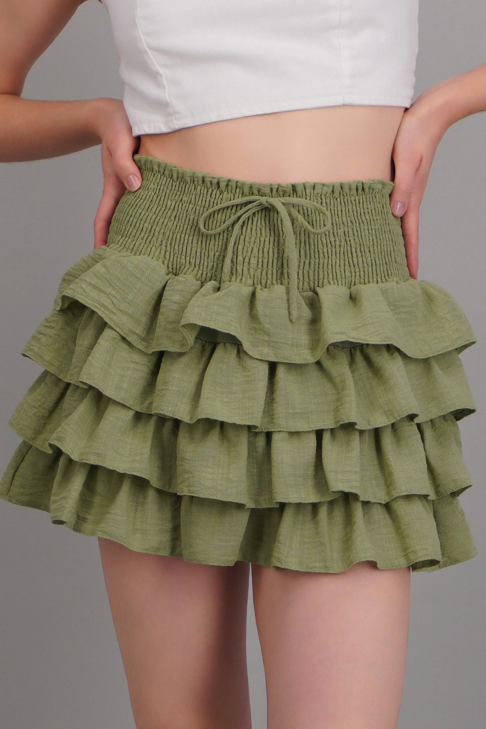 Falda mini olanes detalle textura - Image 5