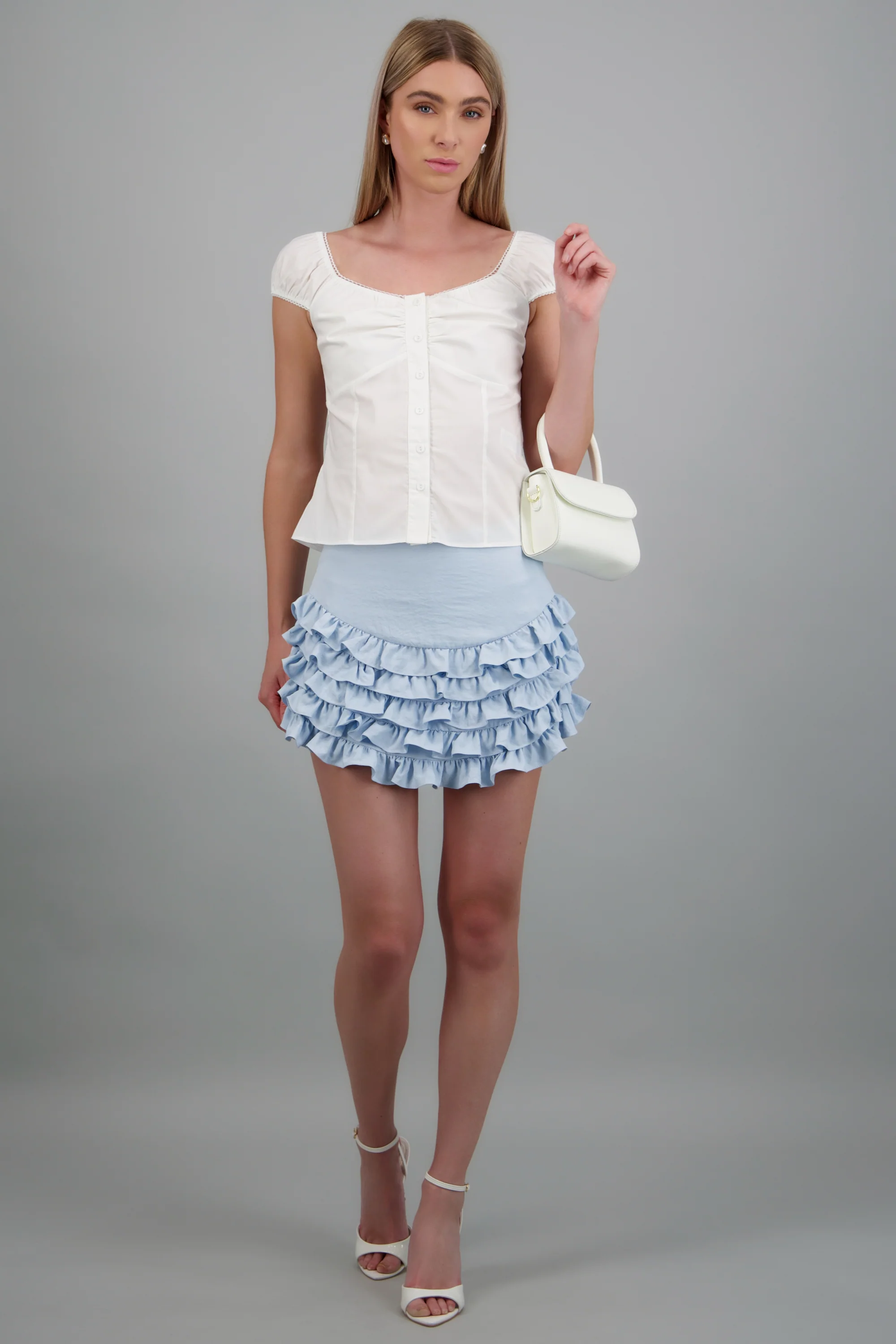 Falda short olanes detalle contraste - Image 3