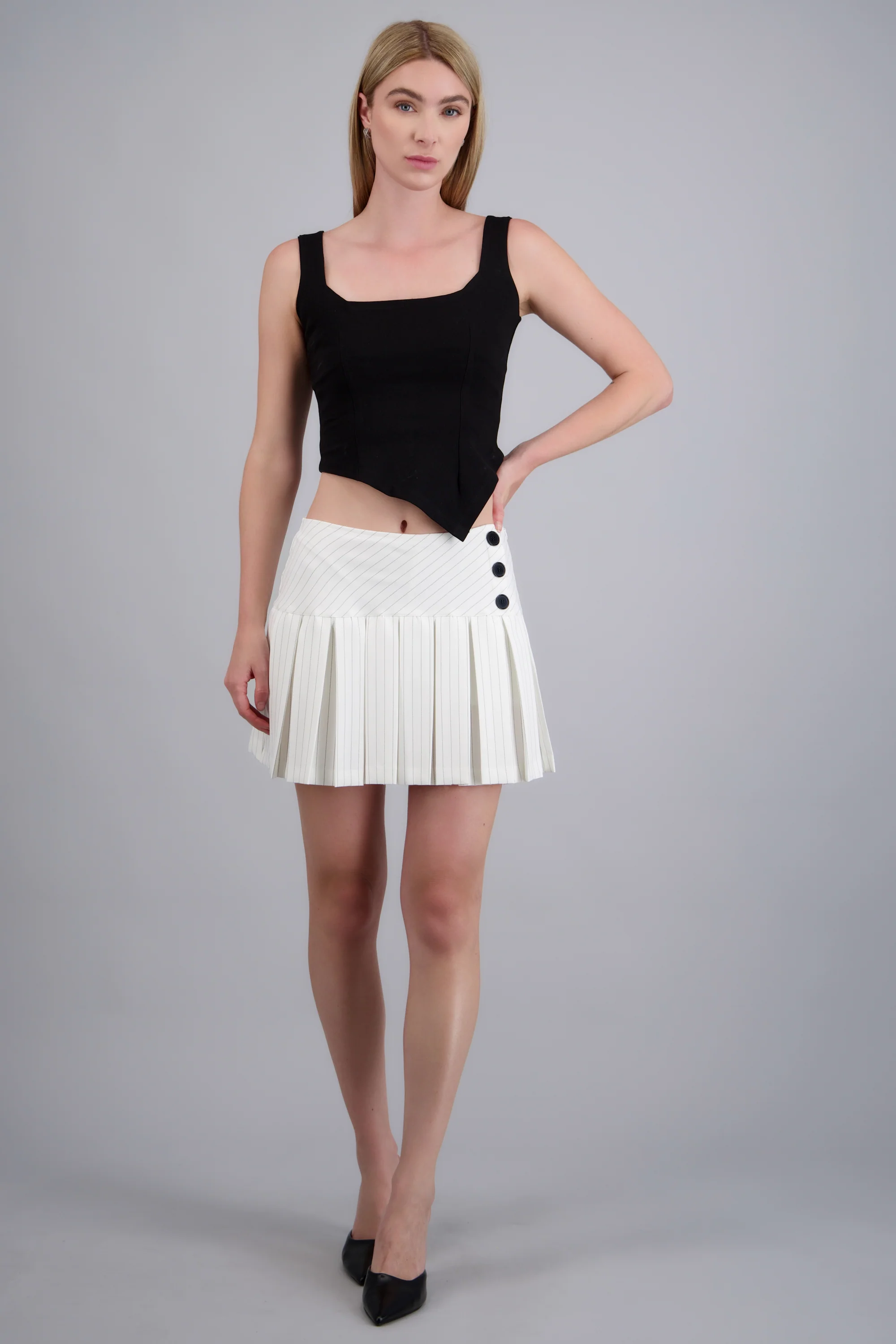 Falda short rayas