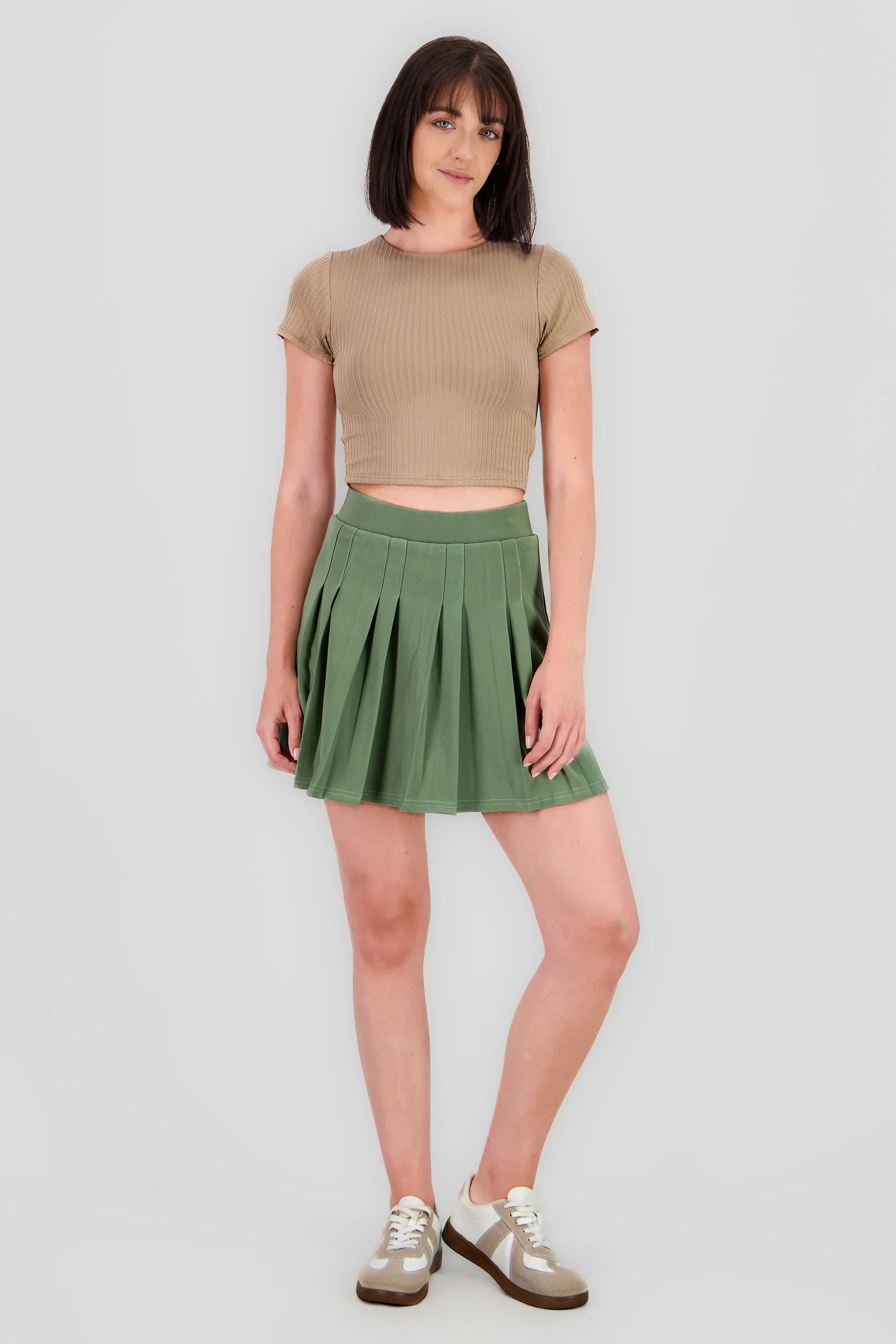 Falda tableada mini