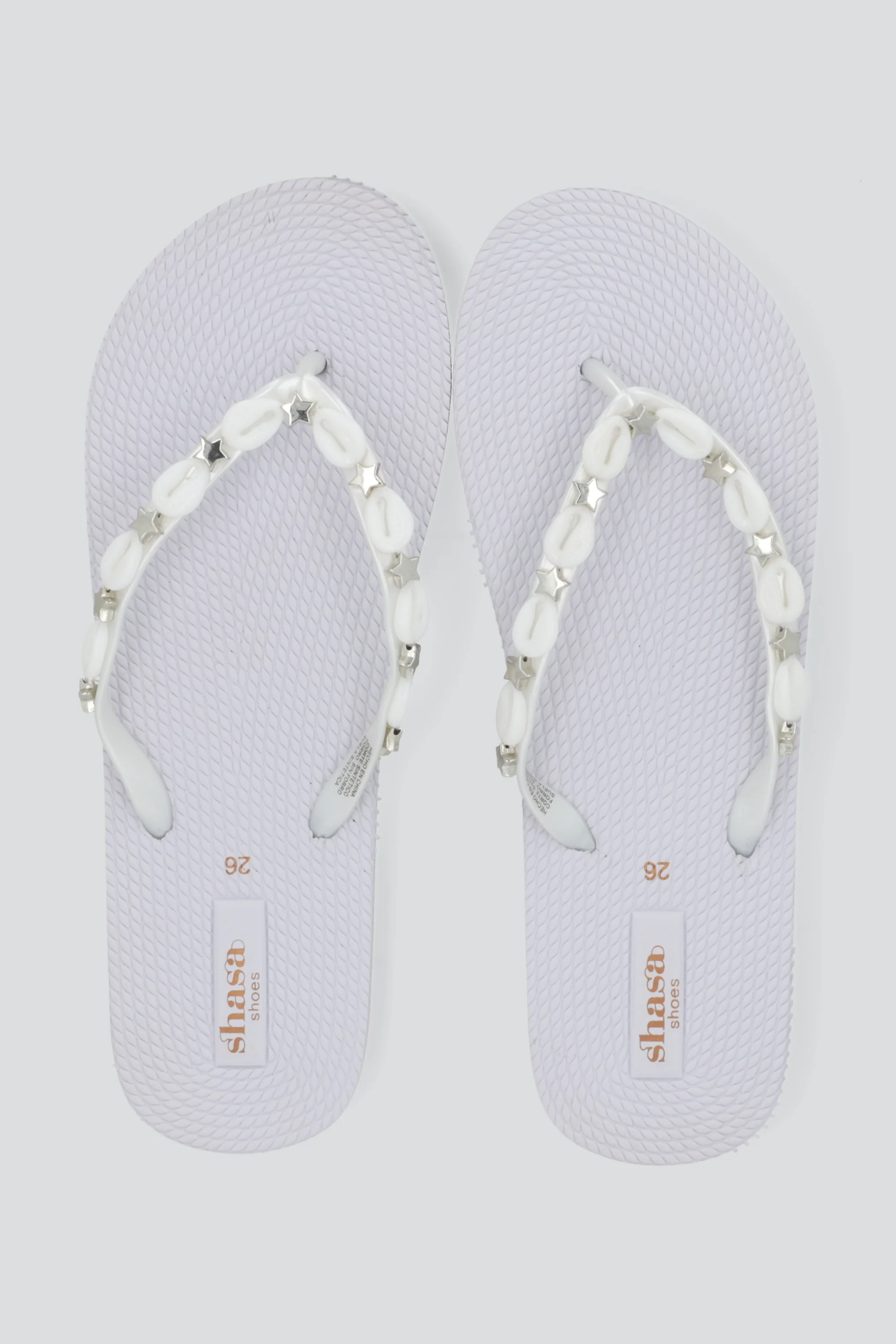 Flip flop conchas marinas