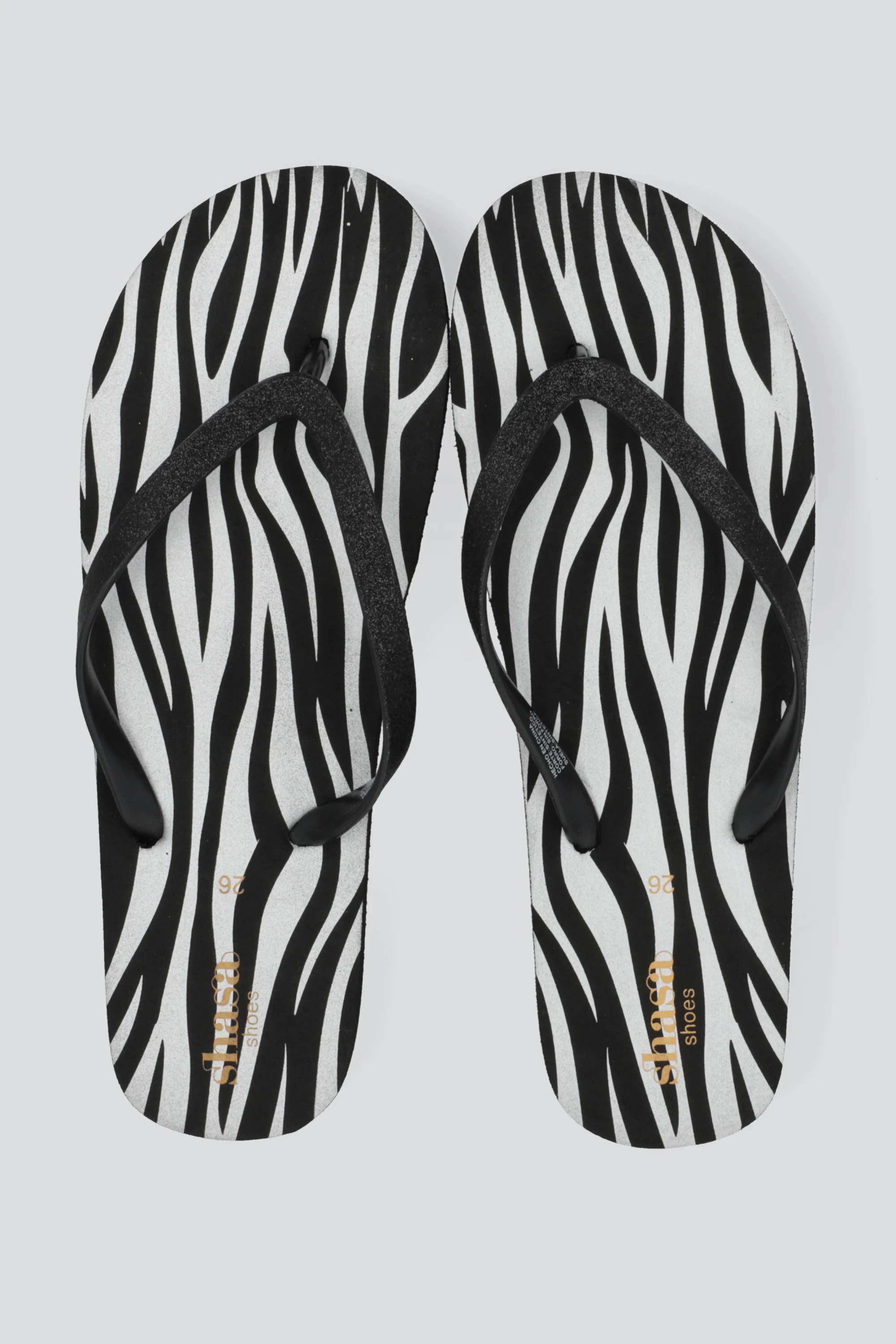 Flip flop plataforma estampado zebra
