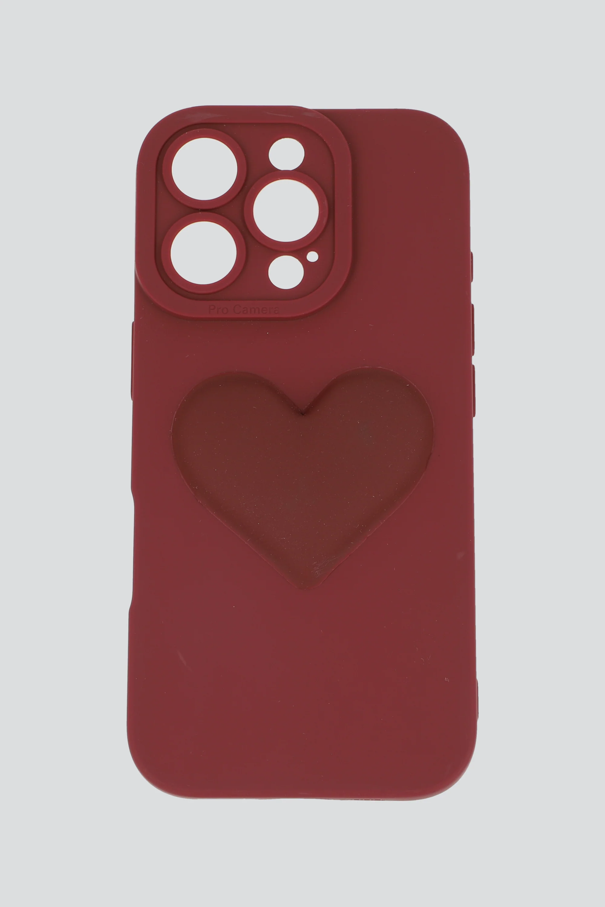 Funda cel iph 16 pro corazon 3d