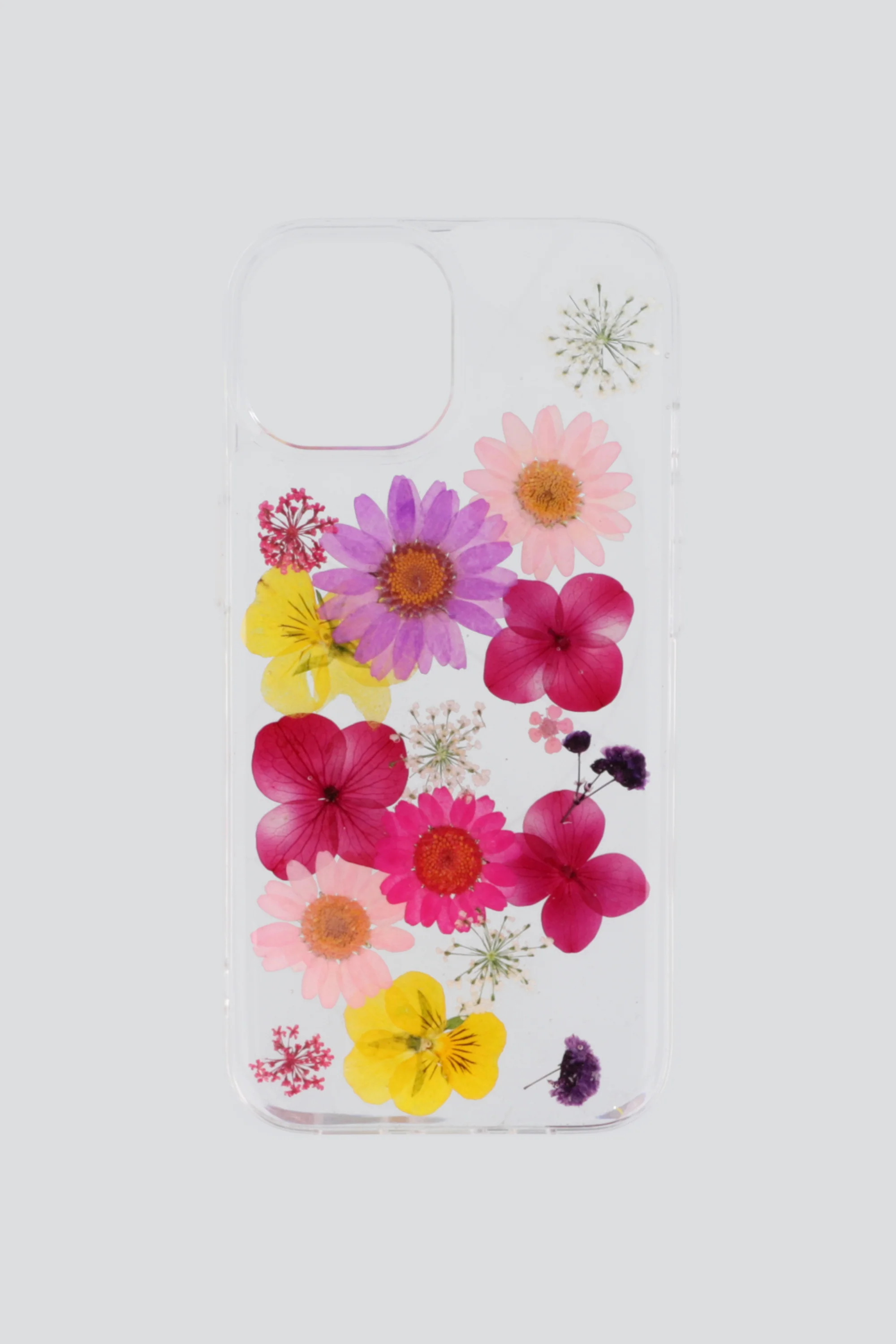 Funda iphone 15 flores multi encapsuladas