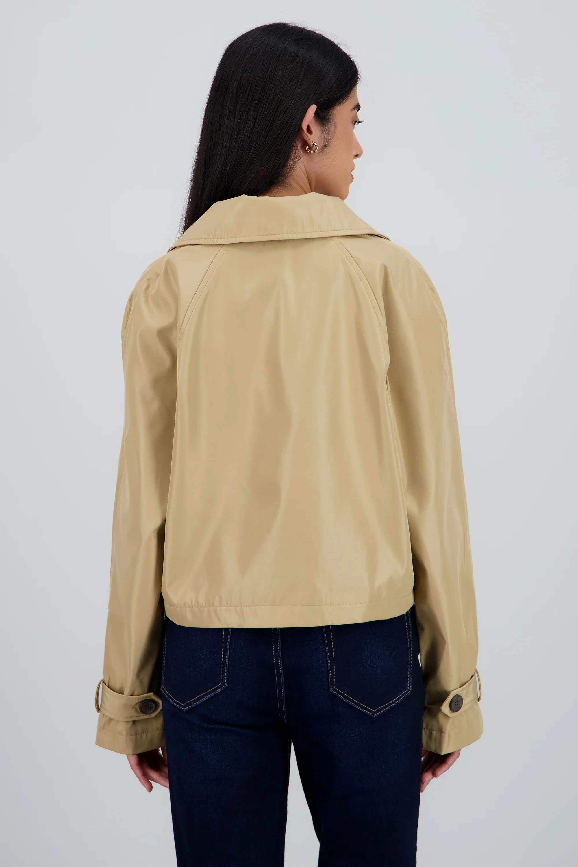 Gabardina corto con botones - Image 4