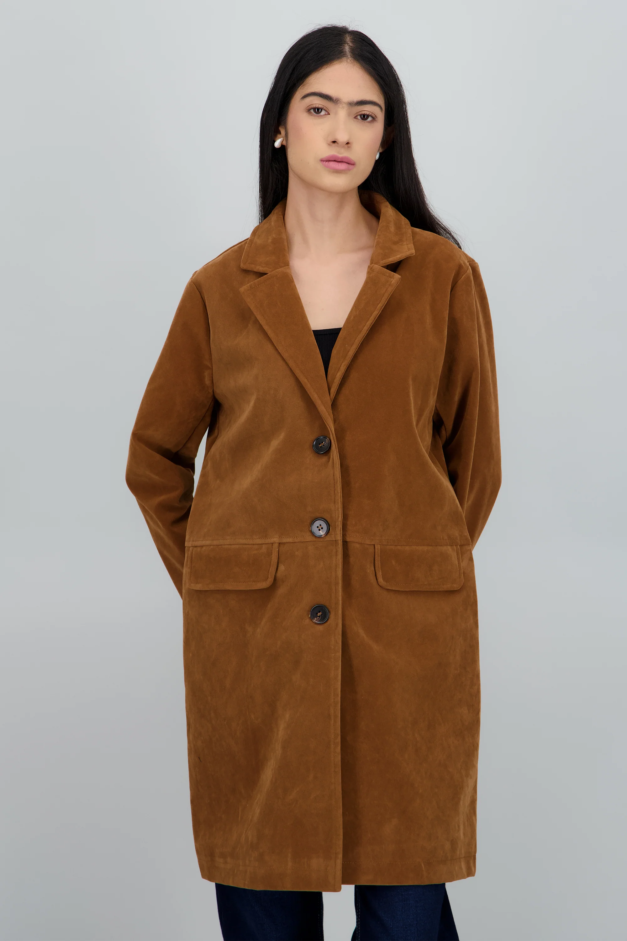 Gabardina efecto suede - Image 2
