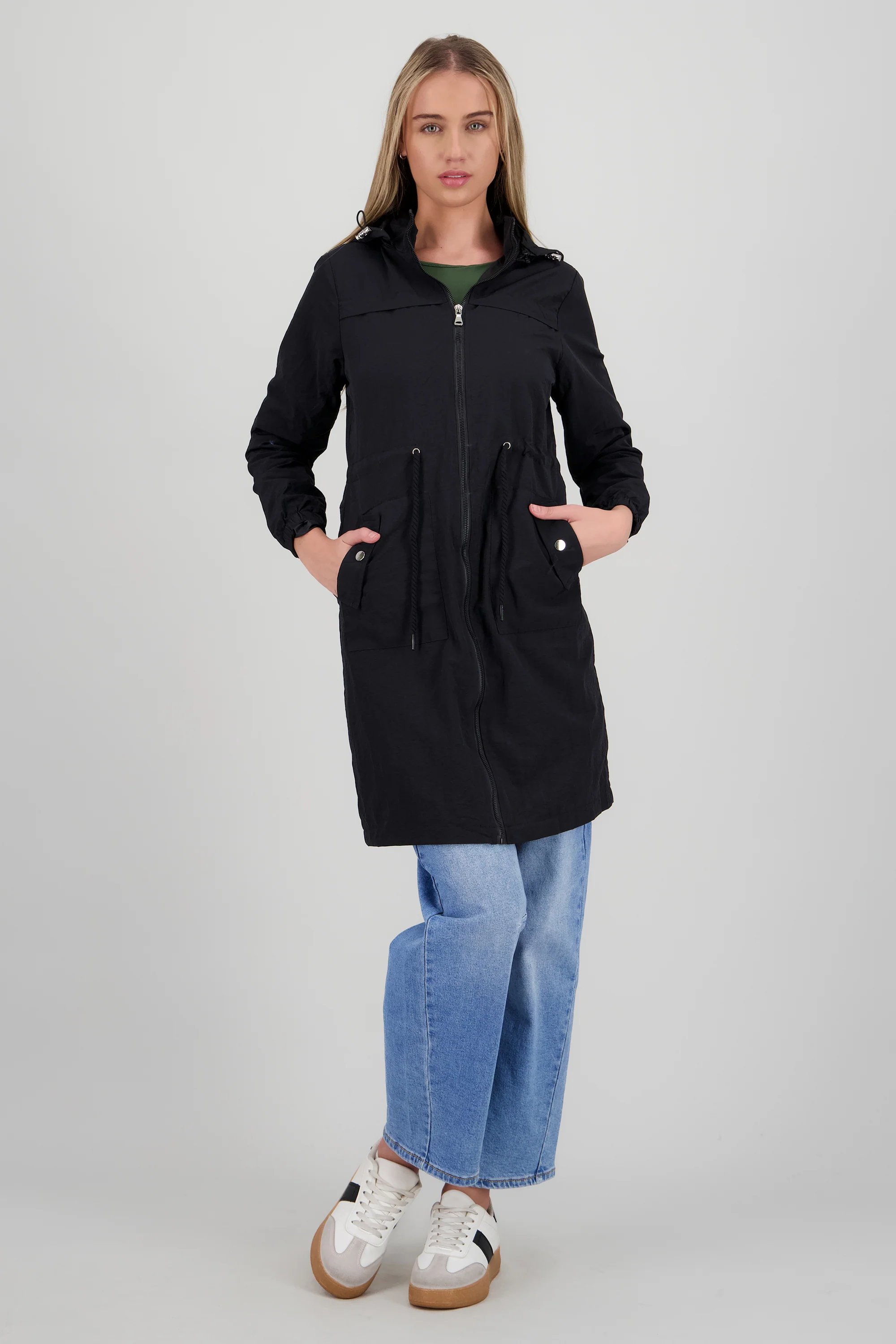 Gabardina midi con gorro - Image 2