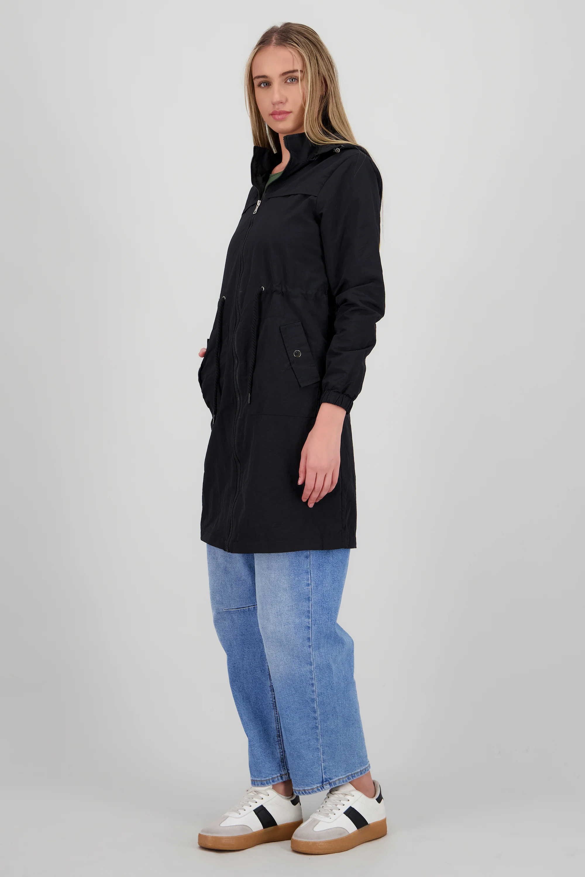 Gabardina midi con gorro - Image 3