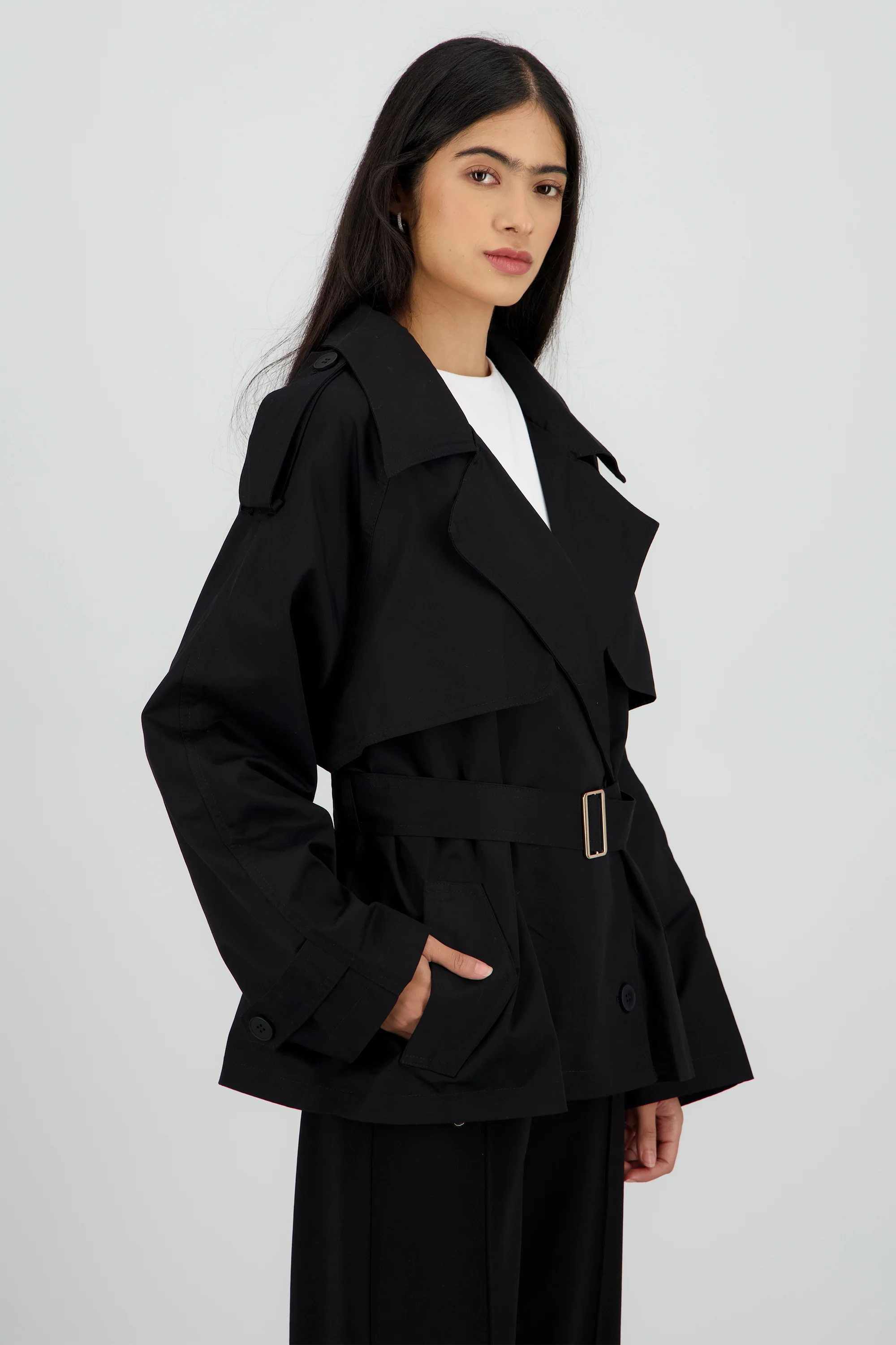 Gabardina oversized corta - Image 3