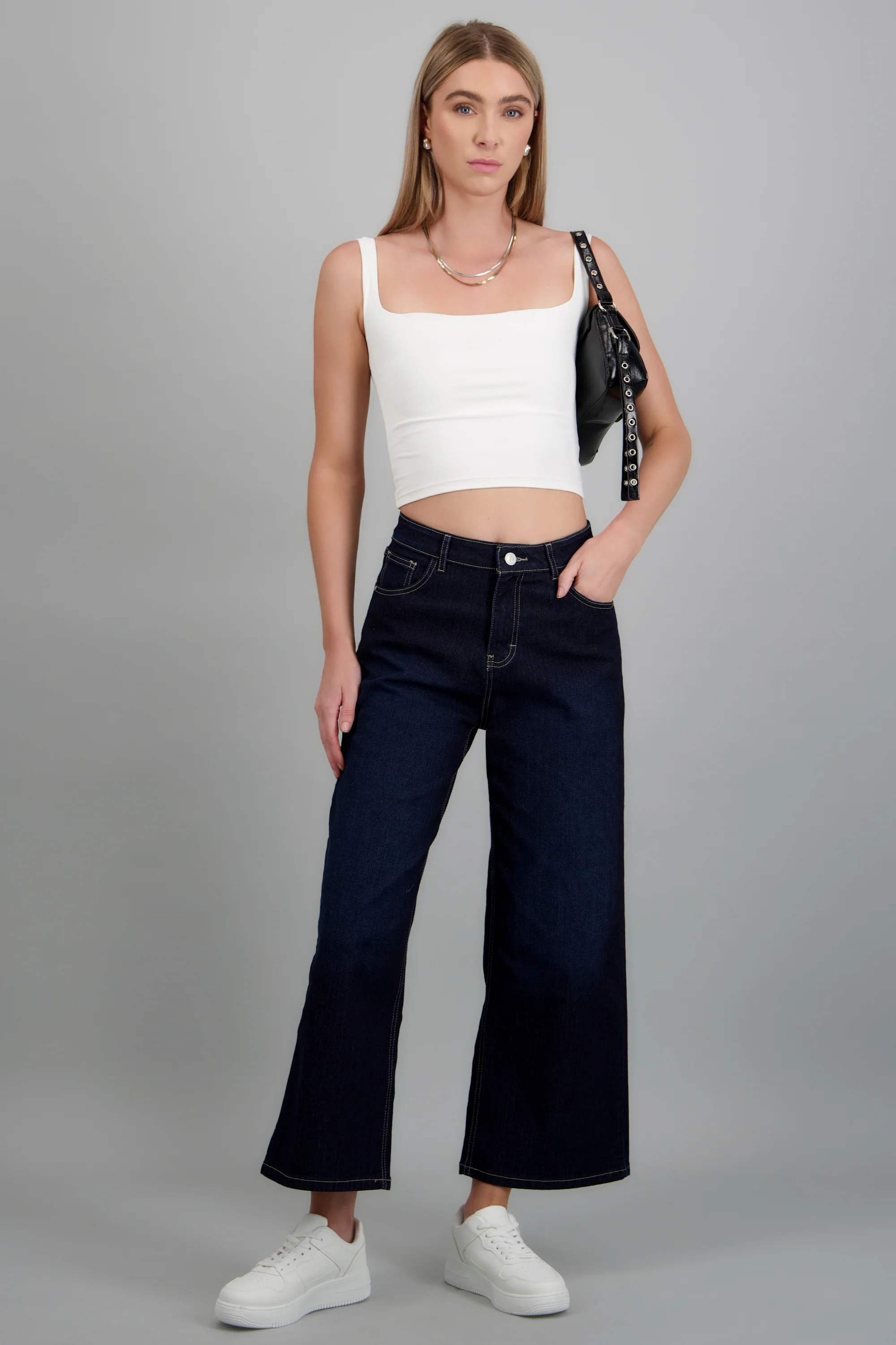 Jeans cropped amplios - Image 3