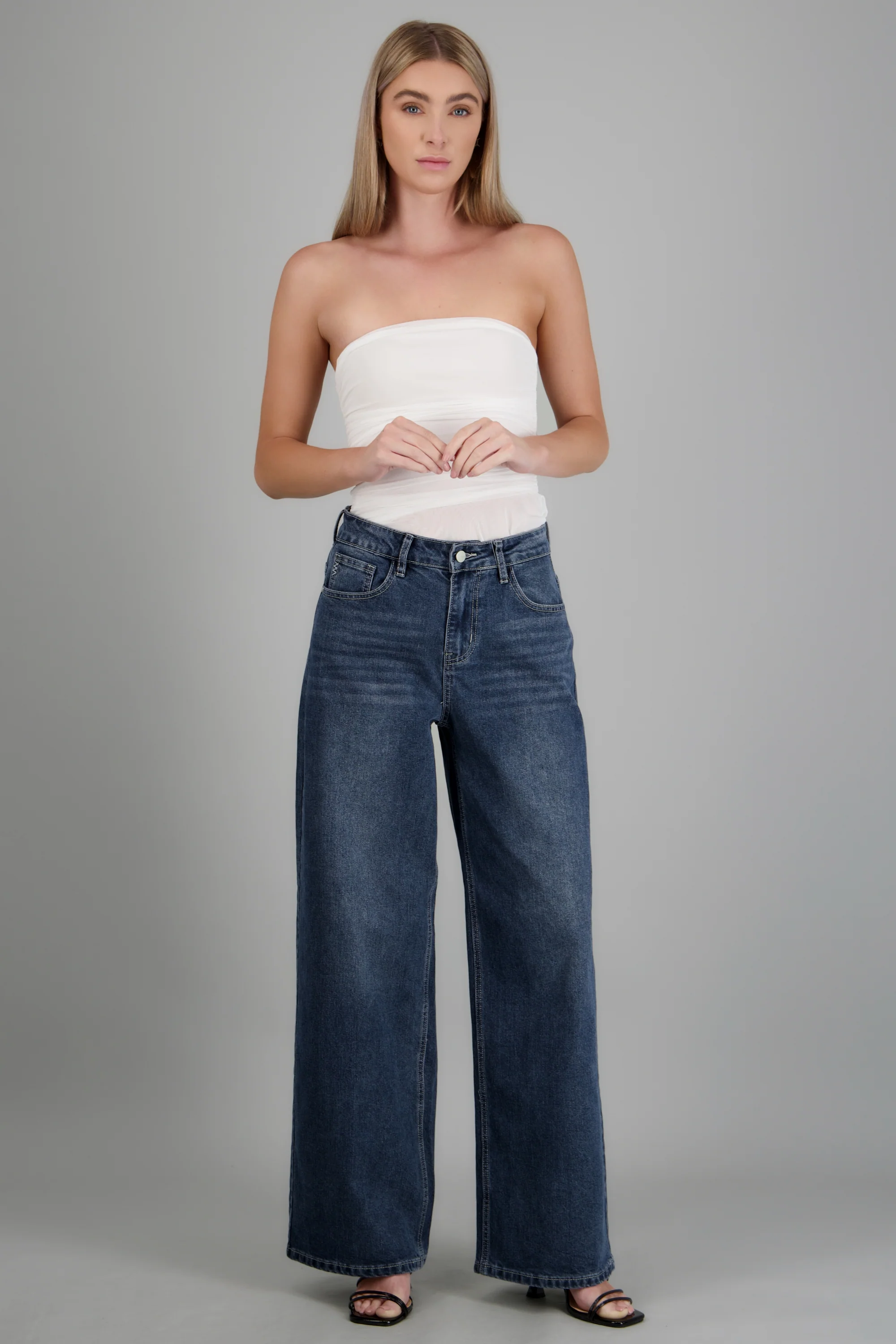 Jeans straight desgaste - Image 3