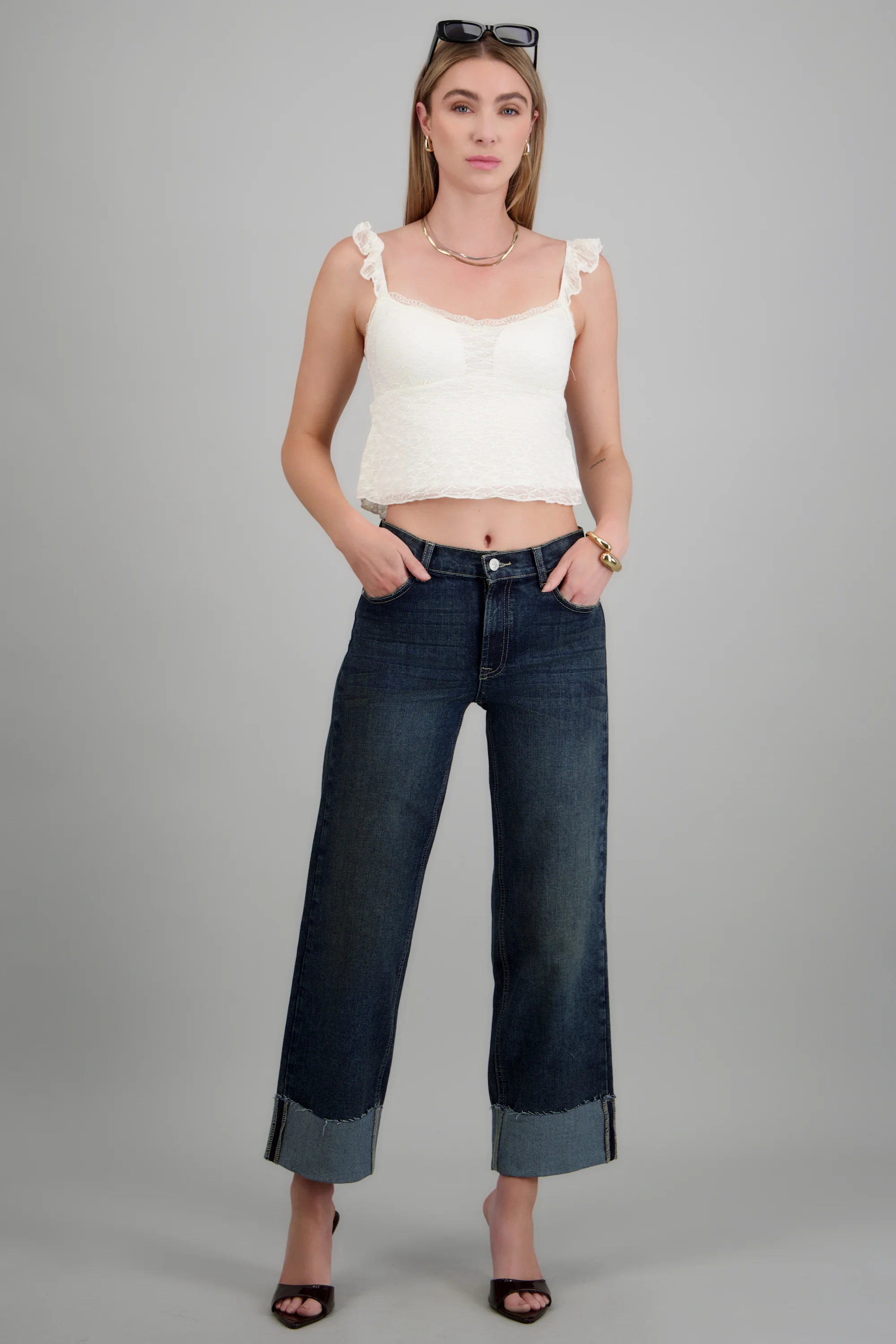 Jeans wide leg dobladillo - Image 3