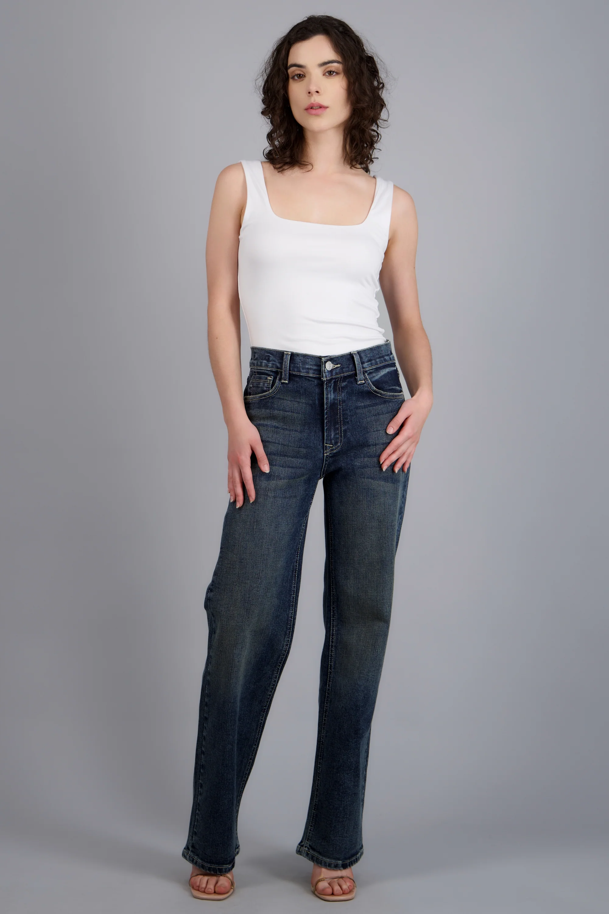 Jeans wide leg básico - Image 3