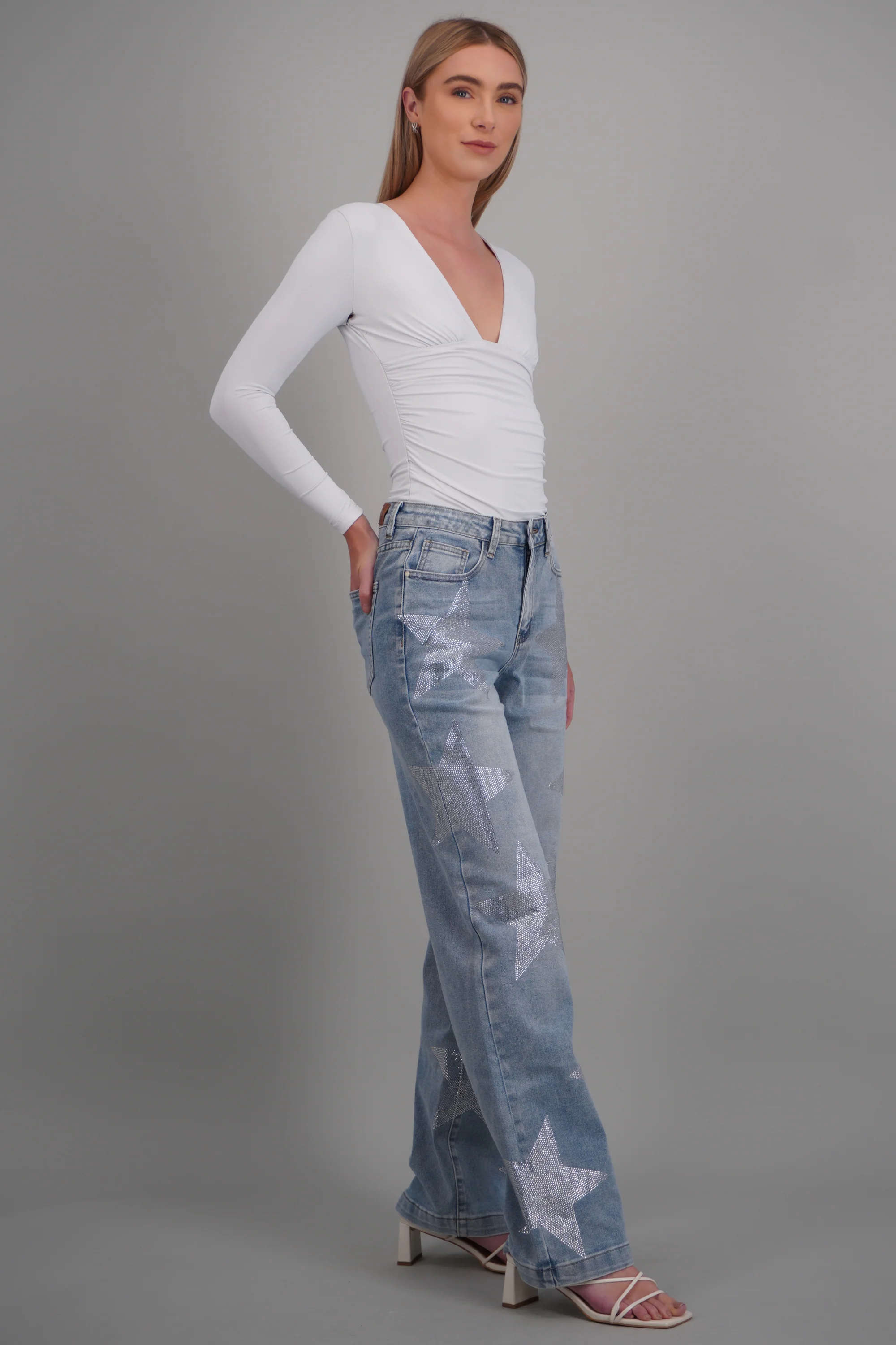 Jeans wide leg estrellas - Image 4