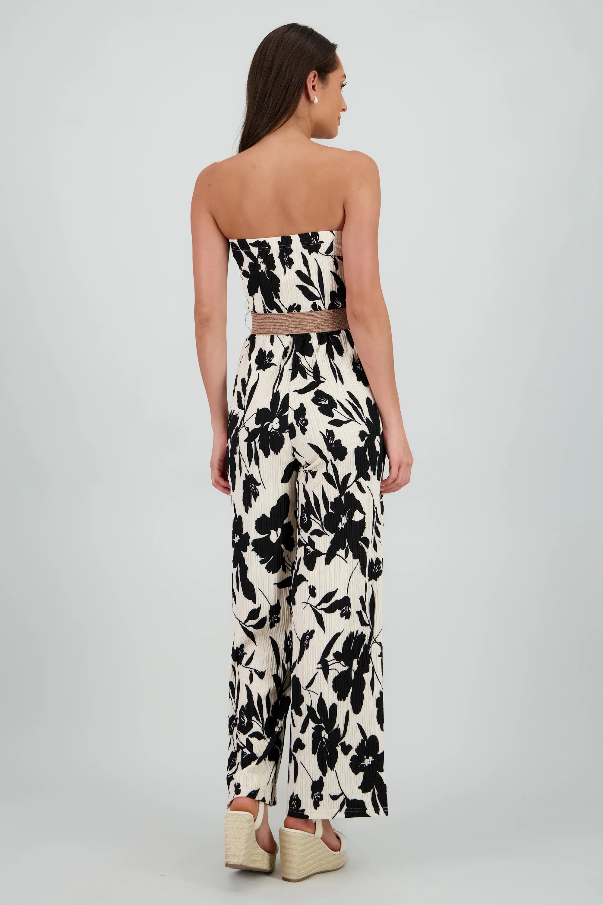 Jumpsuit bandeau flores con cinturon - Image 4