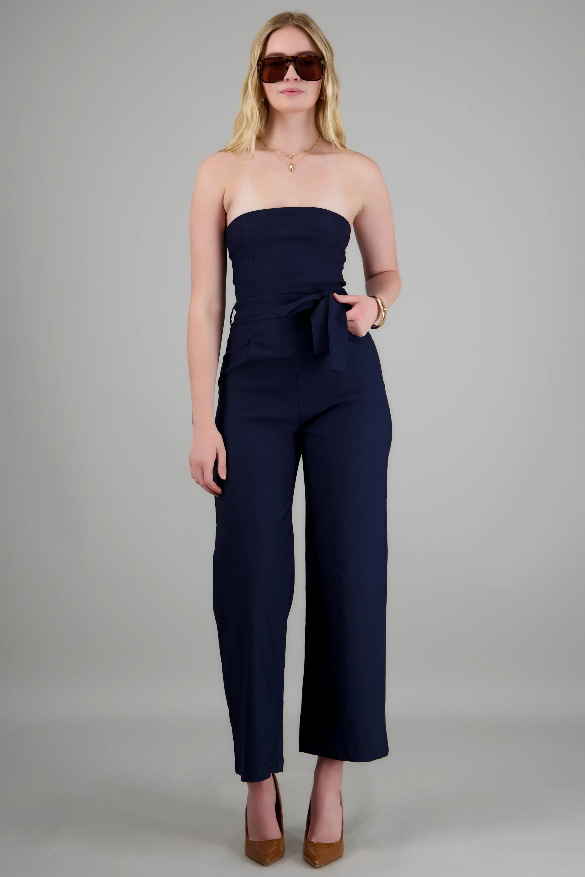 Jumpsuit strapless con cinto - Image 2