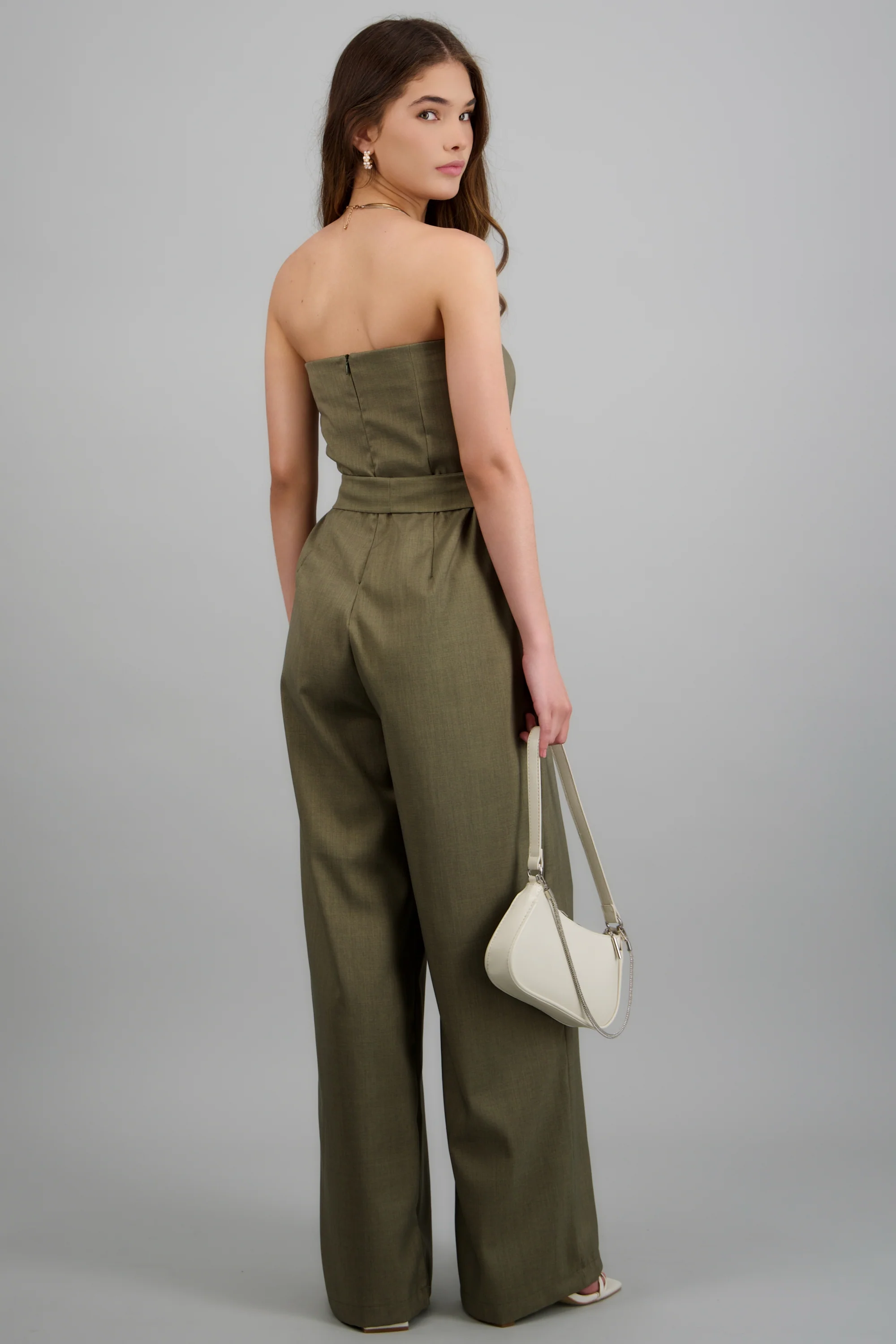 Jumpsuit strapless detalle cinturon - Image 4