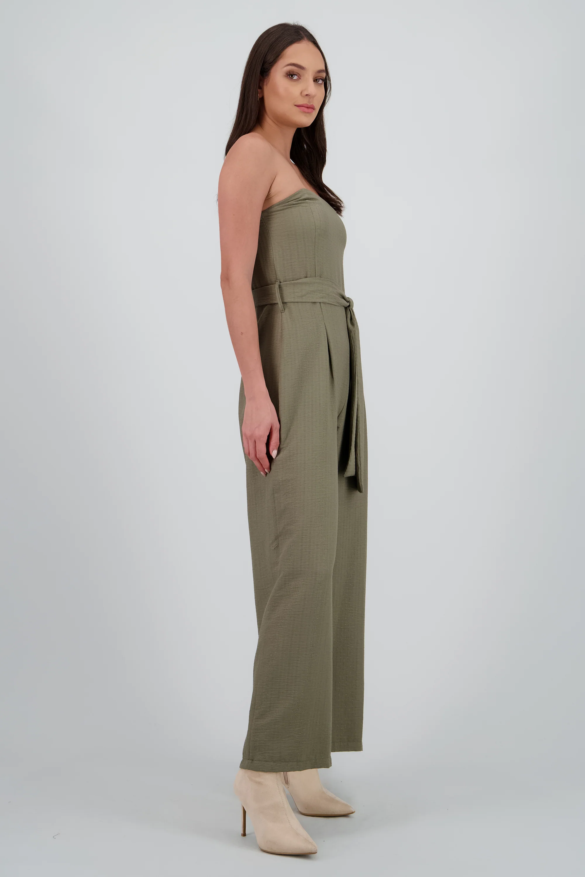 Jumpsuit strapless detalle textura - Image 3