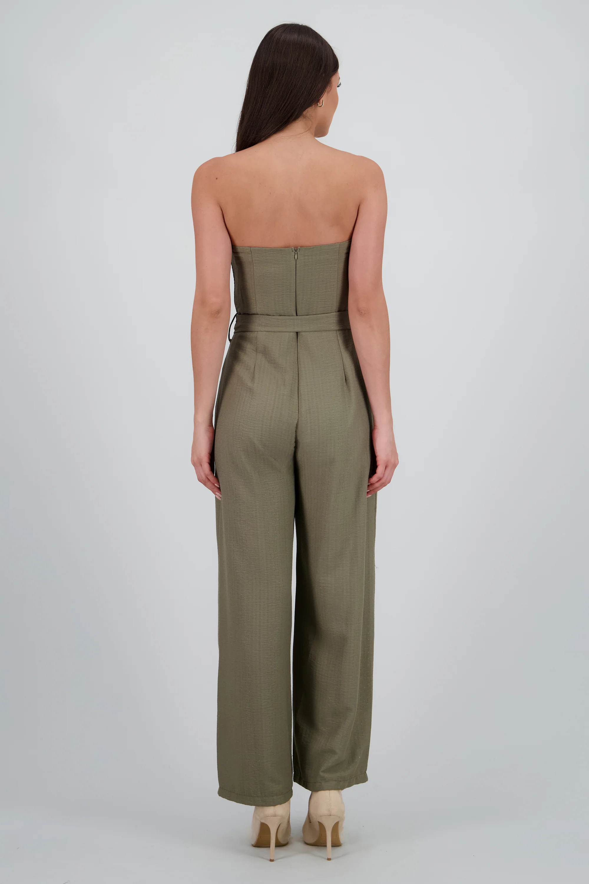 Jumpsuit strapless detalle textura - Image 4