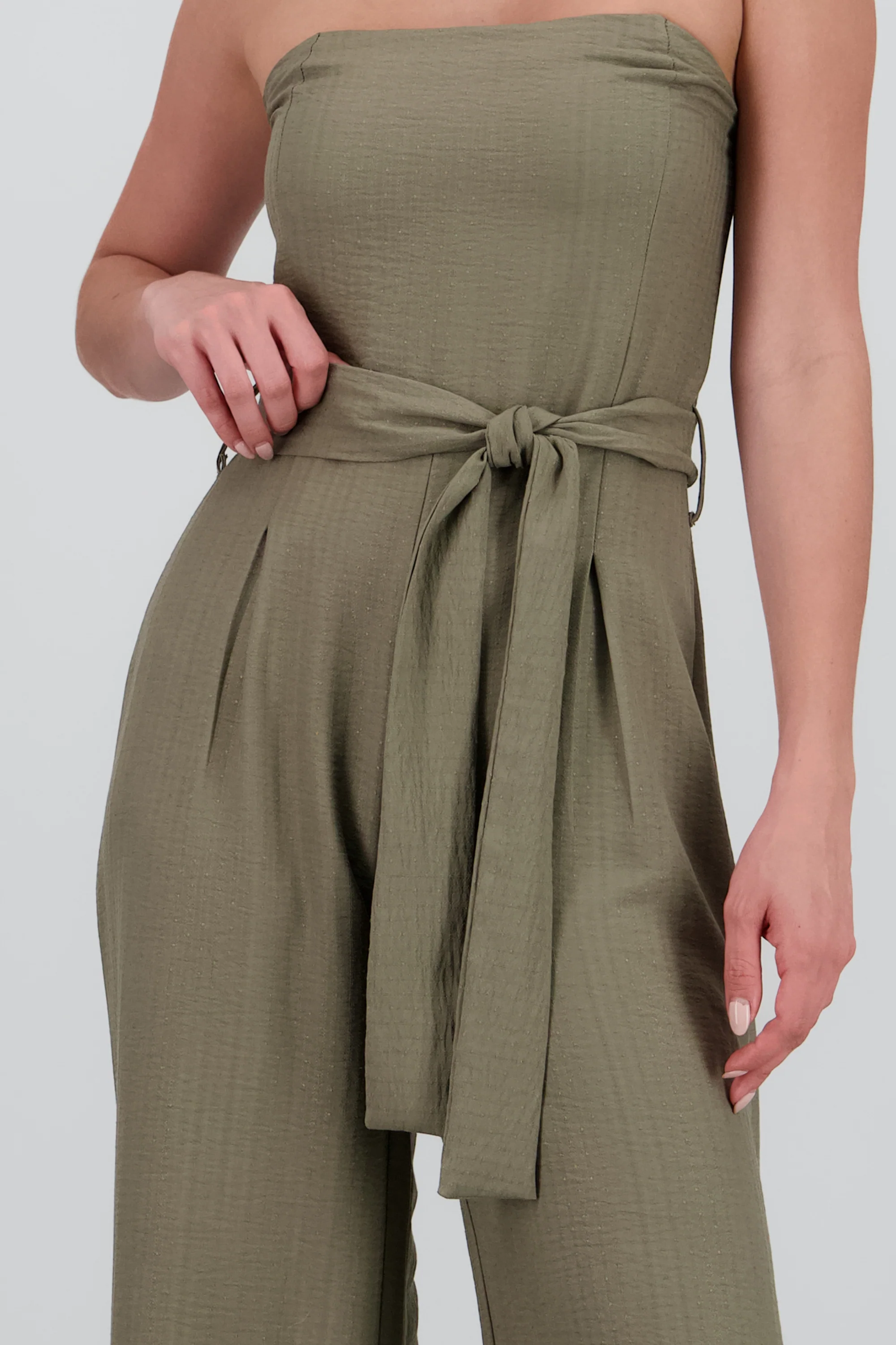 Jumpsuit strapless detalle textura - Image 5